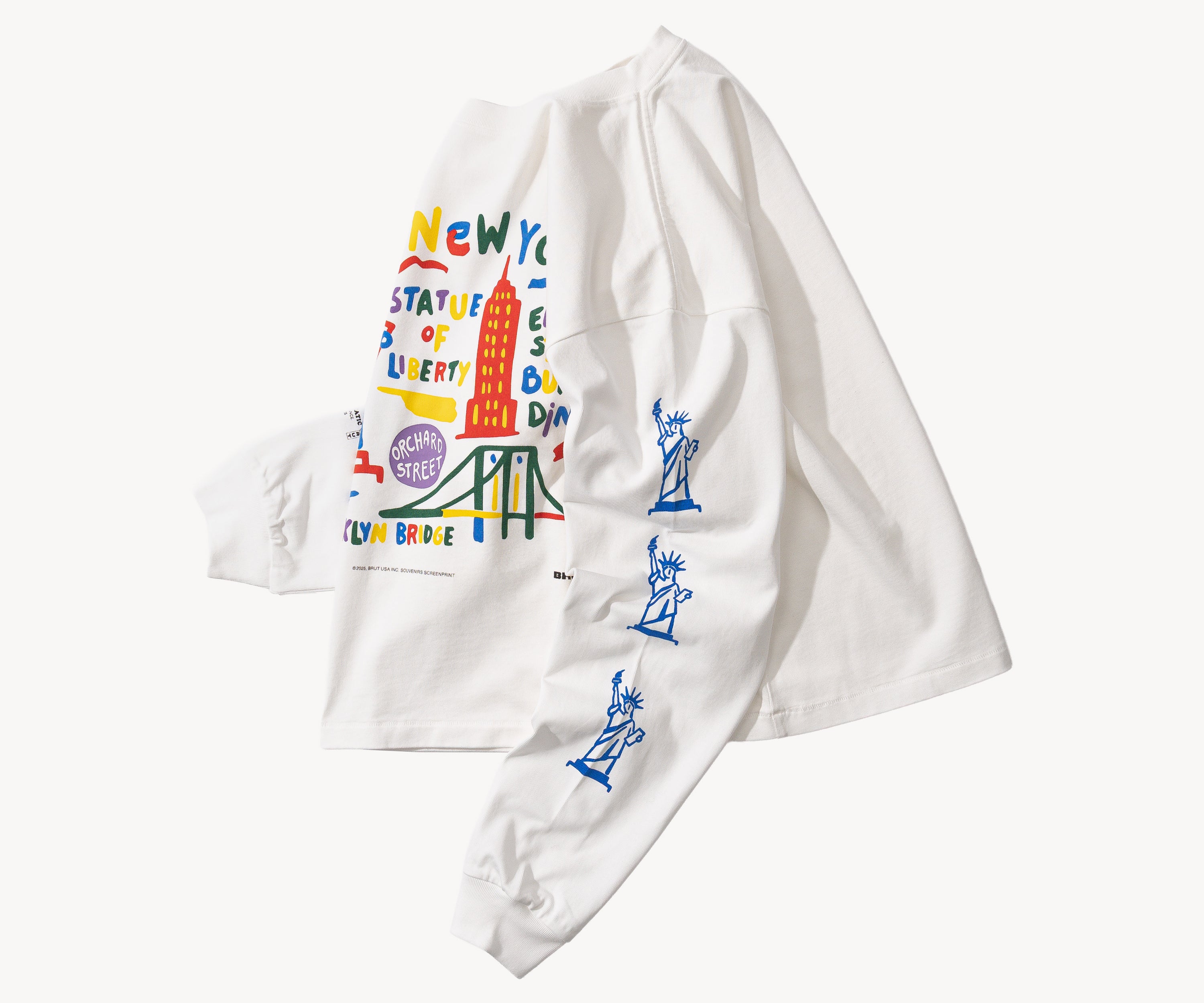 THE NEW YORK SOUVENIRS TEE taille XS / BLANC - BRUT Clothing