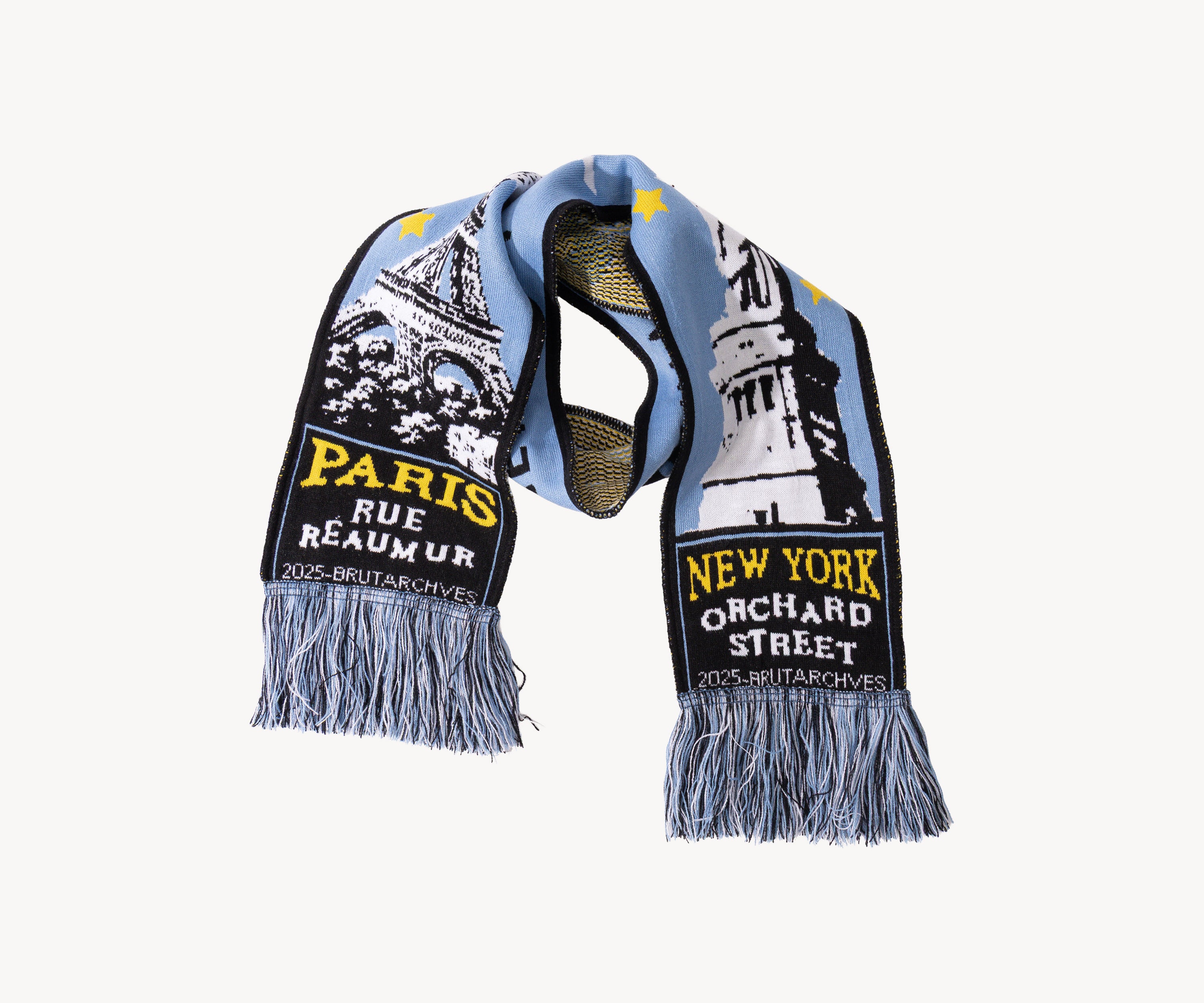 THE PARIS NEW YORK SCARF Écharpes BLEU - BRUT Clothing