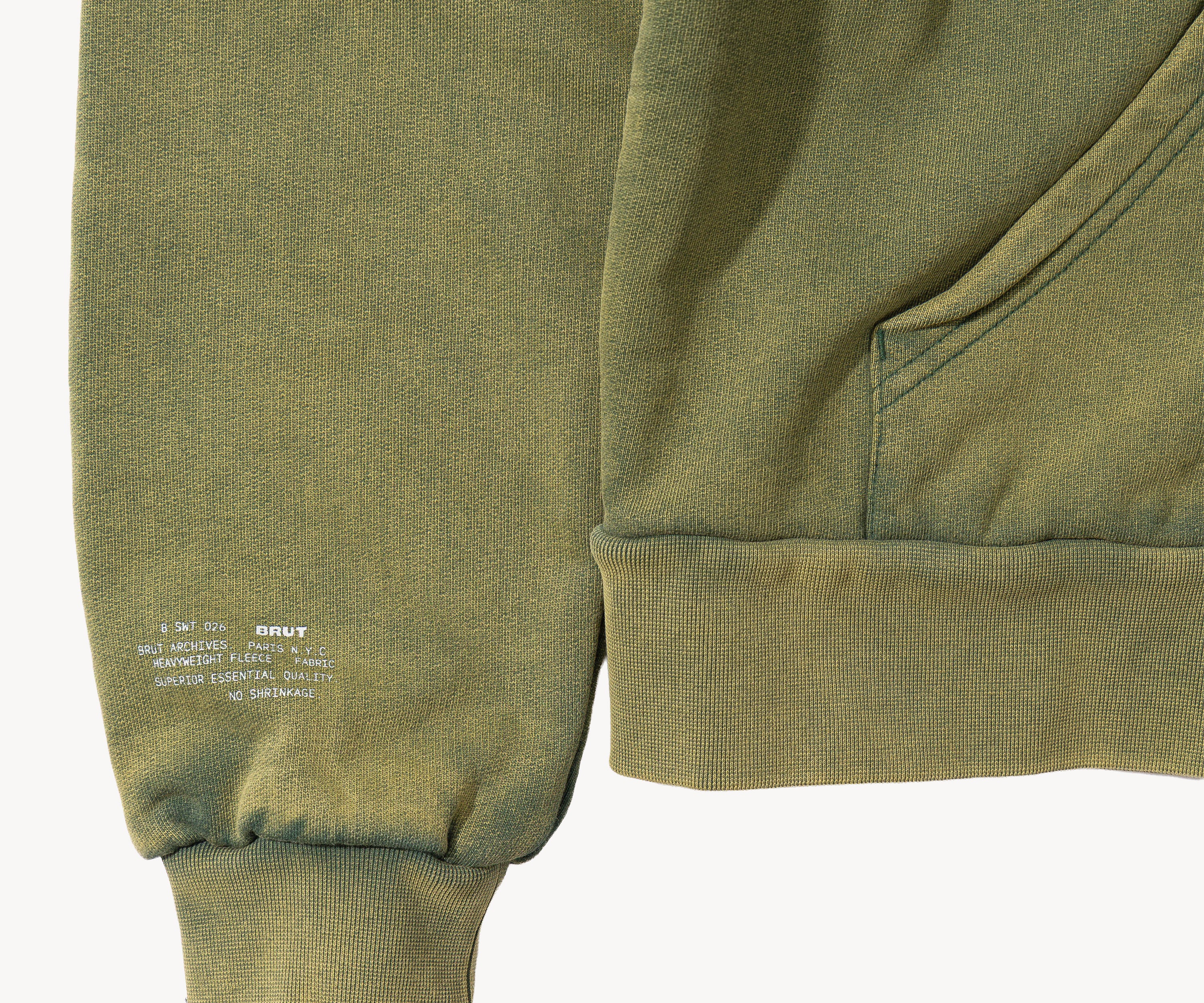 THE RAGGED THERMAL HOODIE Sweatshirts X-SMALL / FADED GREEN - BRUT Clothing