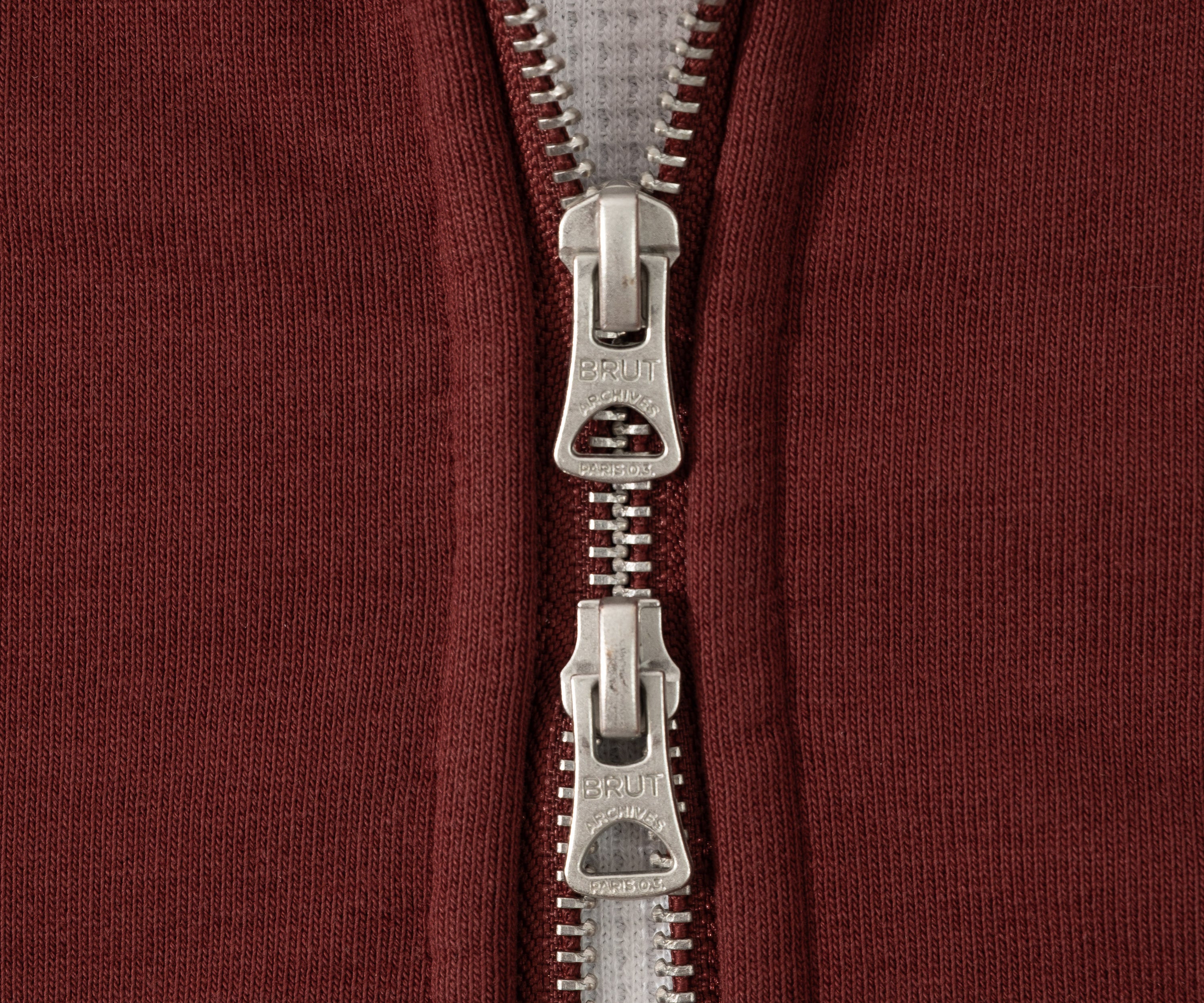 THE THERMAL ZIP SWEAT Sweatshirts X-SMALL / HARVARD BOURGOGNE - BRUT Clothing