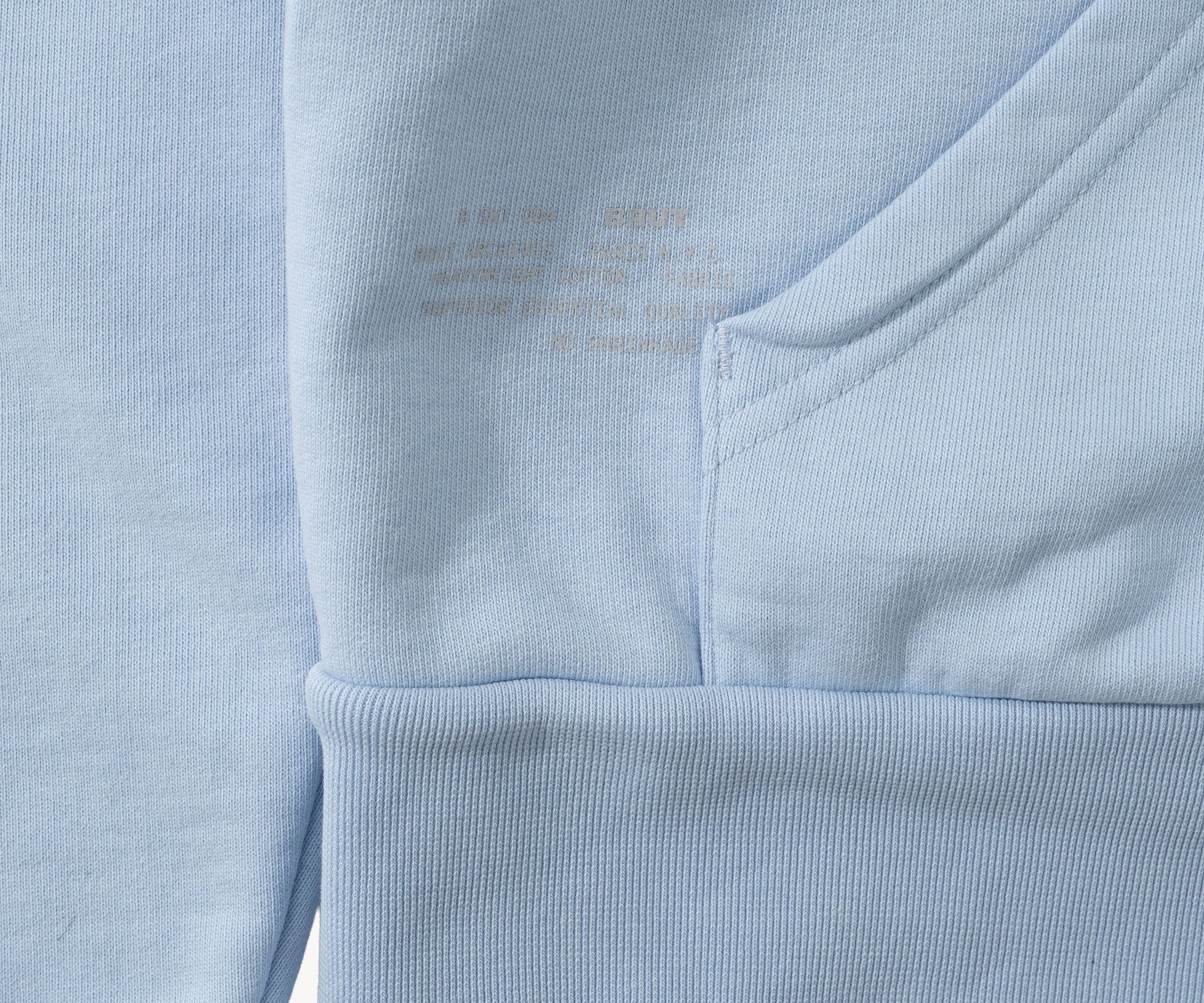 THE THERMAL ZIP SWEAT  - Tailles XS / BLEU BÉBÉ - BRUT Clothing