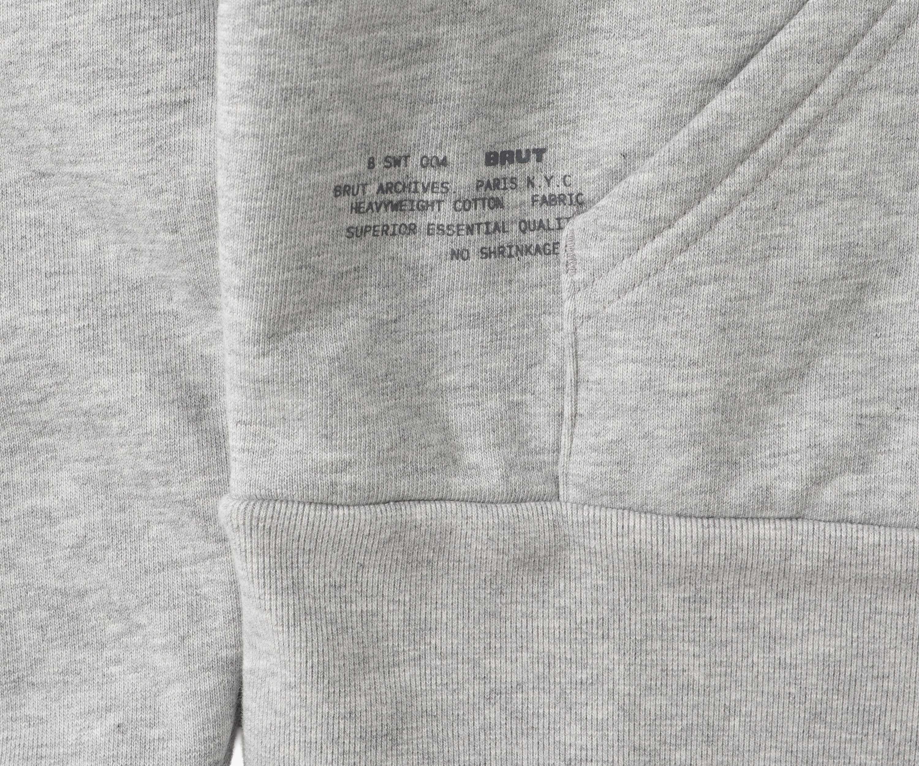 THE THERMAL ZIP SWEAT Sweatshirts X-SMALL / GRIS CHINÉ - BRUT Clothing