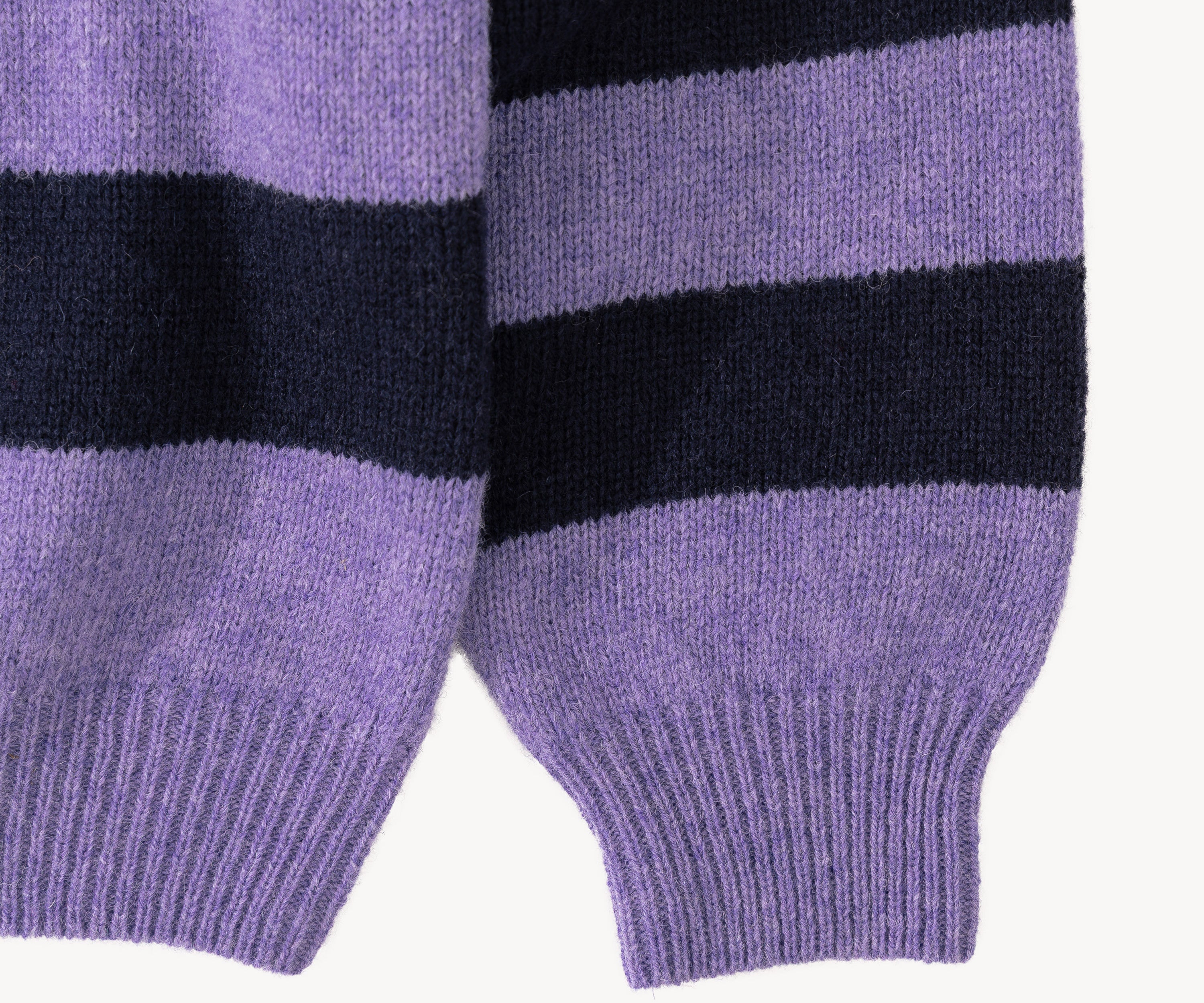 THE SHETLAND POLO X-SMALL / BLEU MARINE / VIOLET - BRUT Clothing