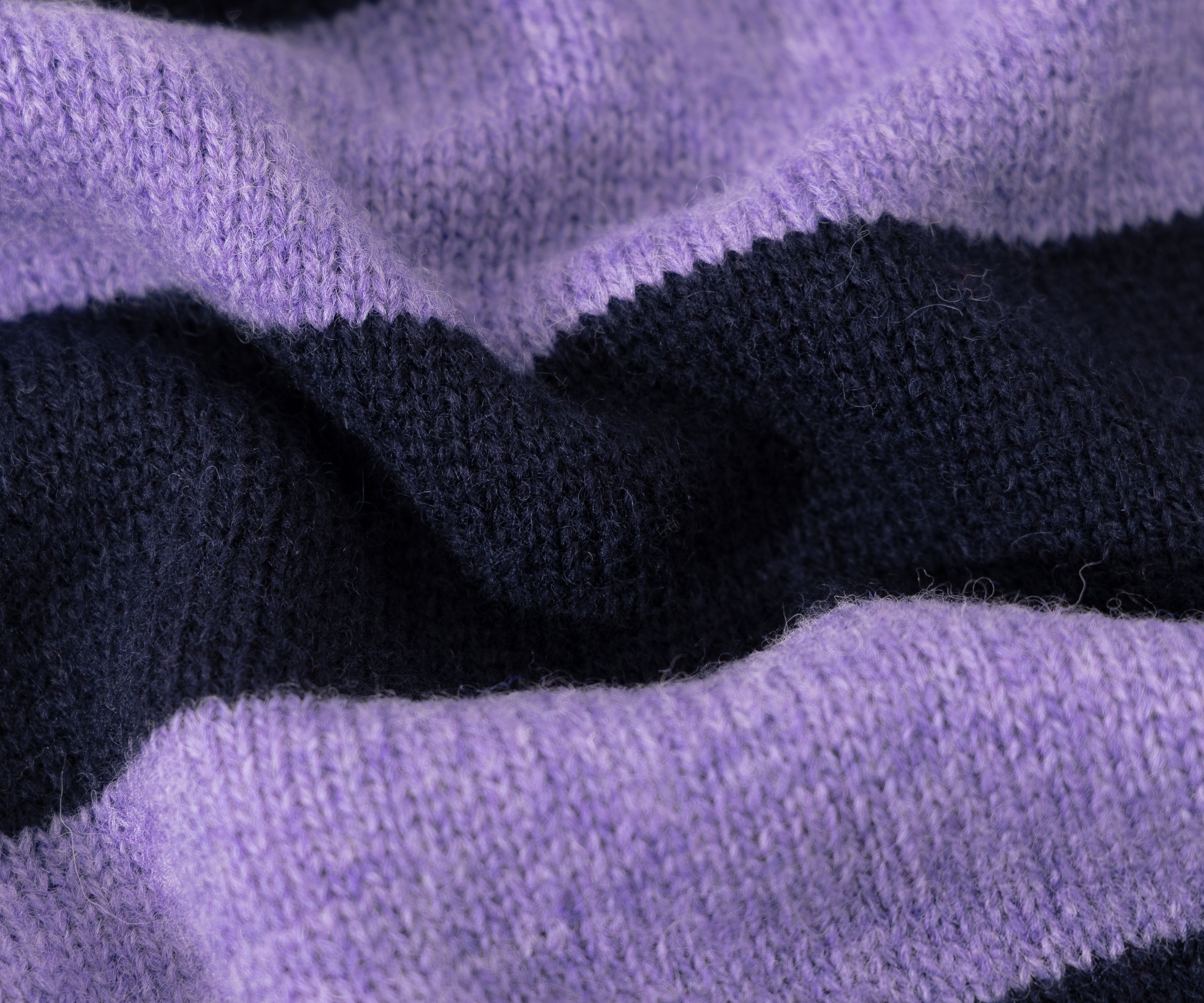 THE SHETLAND POLO X-SMALL / BLEU MARINE / VIOLET - BRUT Clothing