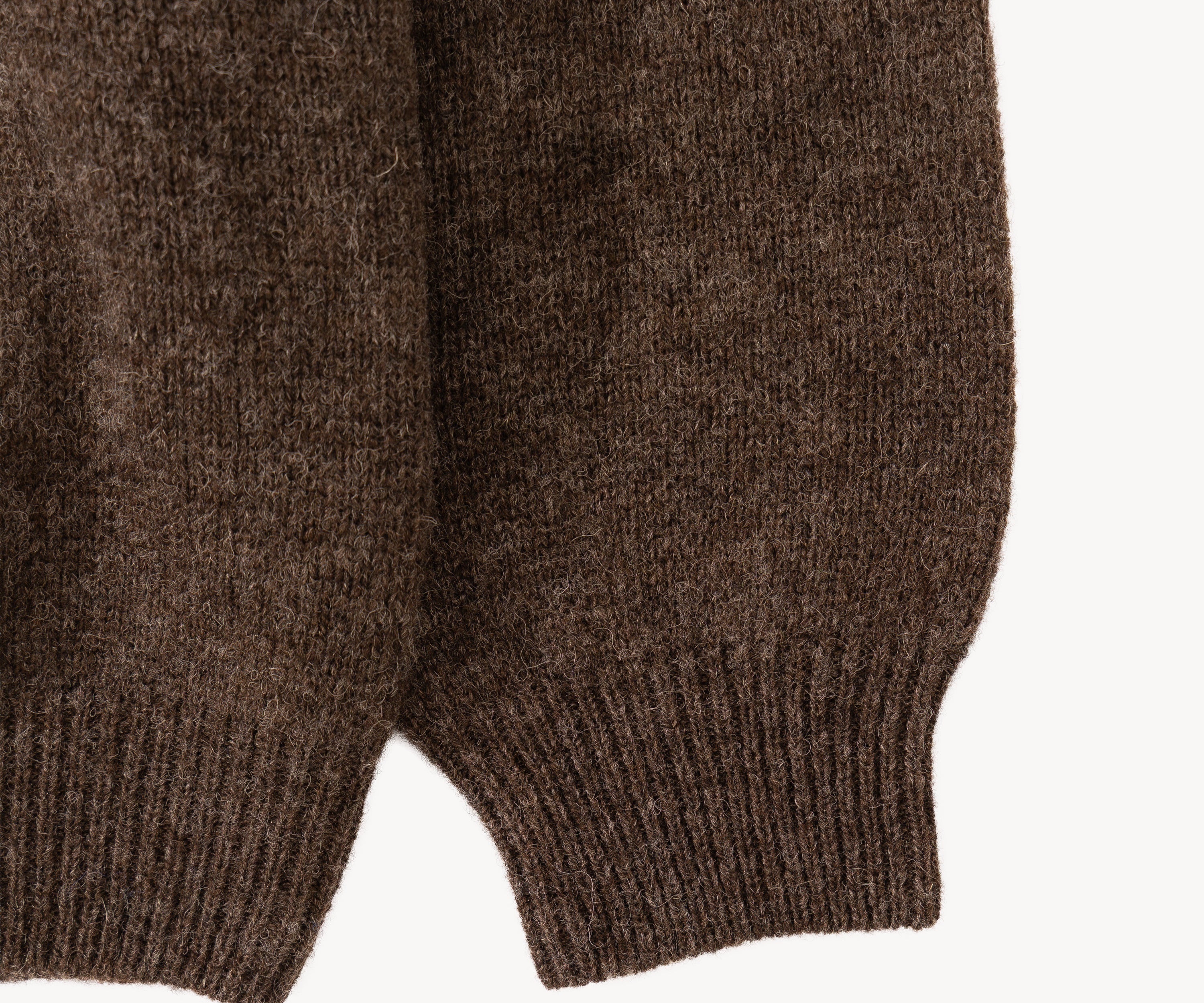 THE SHETLAND POLO Pull X-SMALL / MARRON - BRUT Clothing