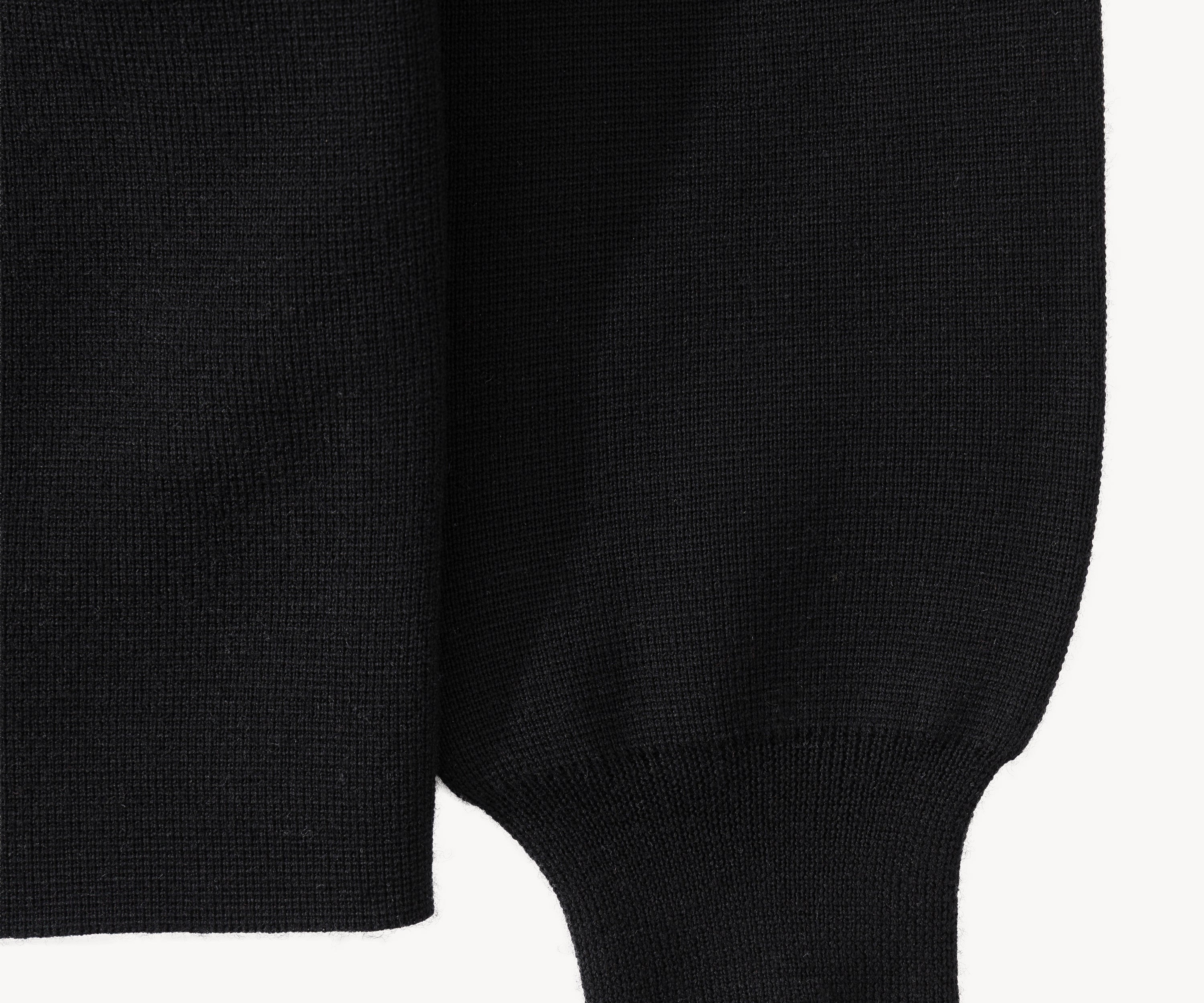 THE THREE BUTTONS Tricot XS / NOIR - BRUT Clothing
