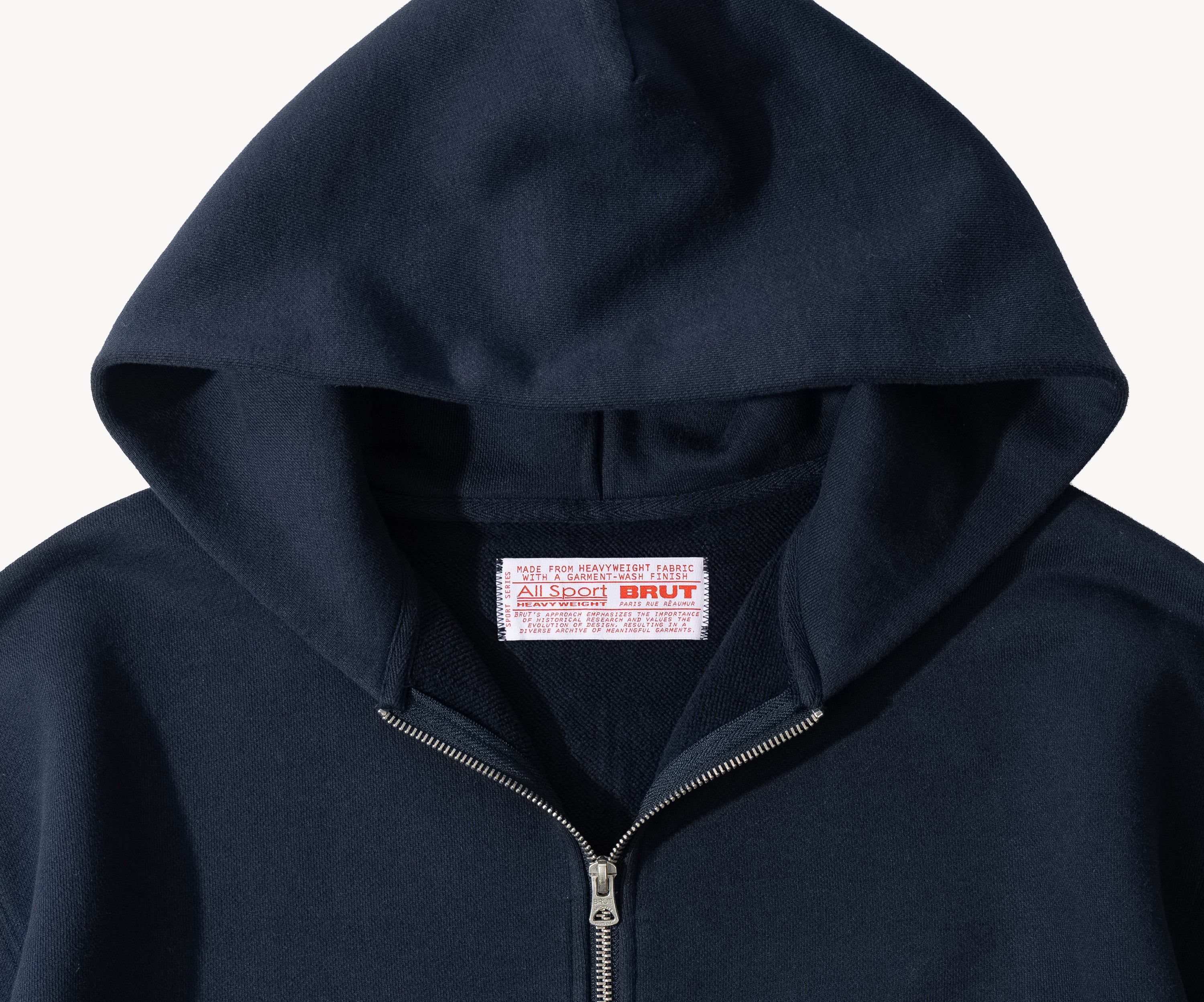 THE ZIP SWEAT Sweatshirts X-SMALL / NAVY - BRUT Clothing