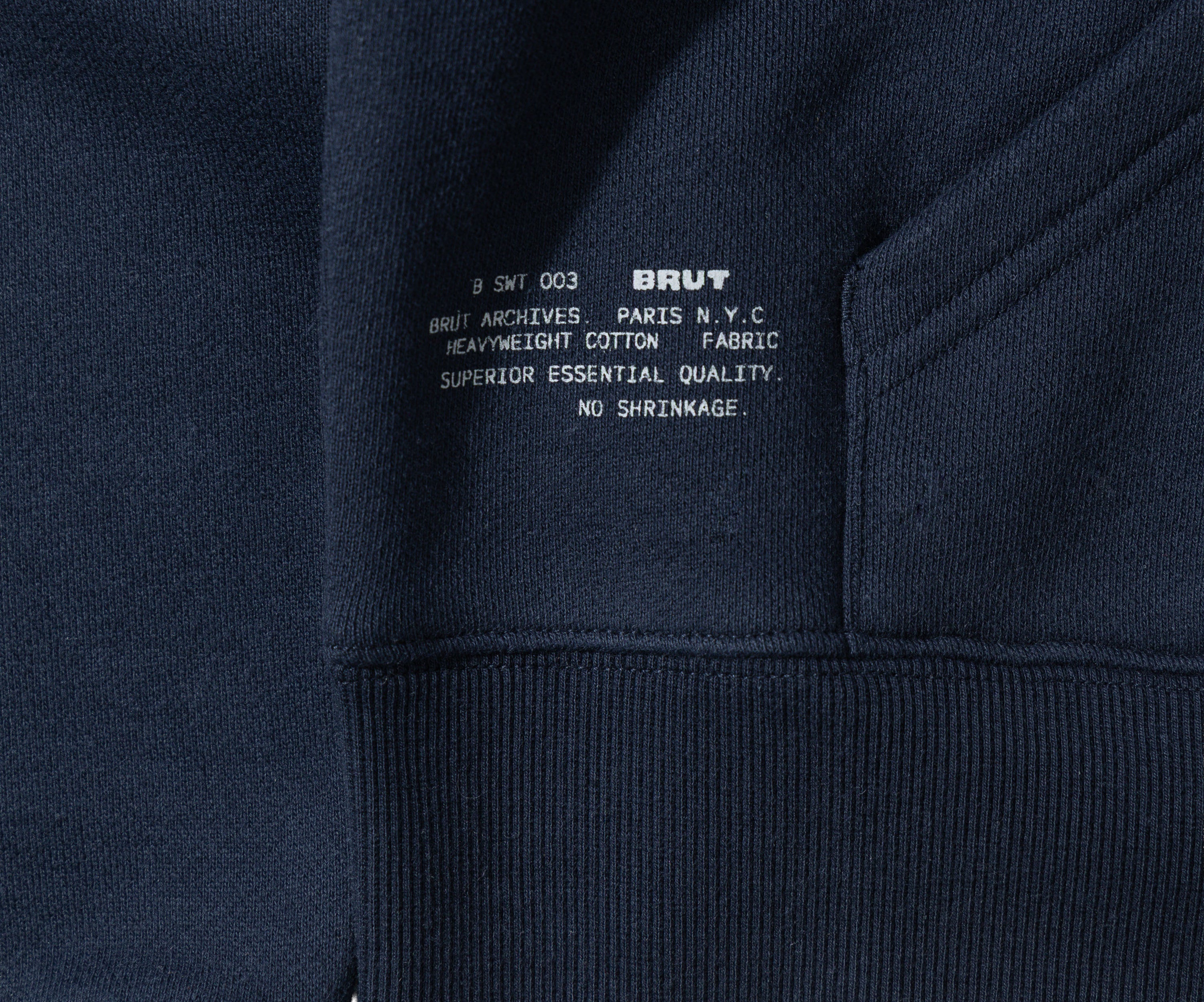 THE ZIP SWEAT Sweatshirts X-SMALL / NAVY - BRUT Clothing
