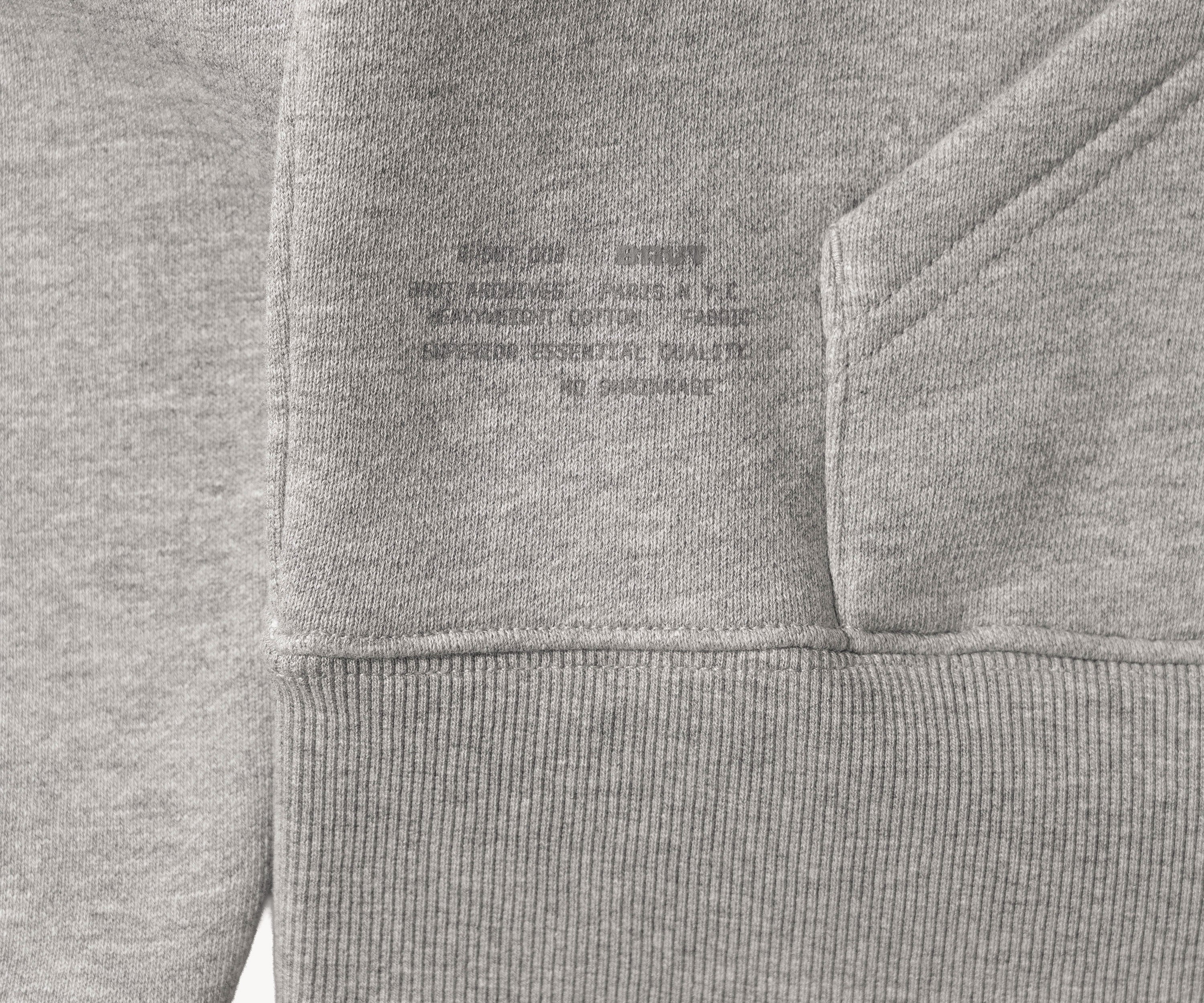 THE ZIP SWEAT Sweats à capuche X-SMALL / GRIS FONCÉ CHINÉ - BRUT Clothing