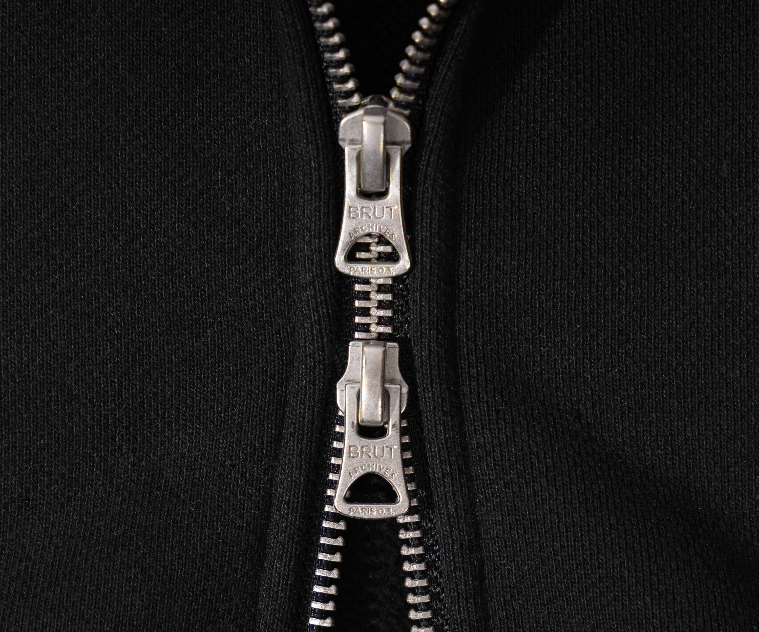 THE ZIP SWEAT Sweats à capuche X-SMALL / NOIR - BRUT Clothing