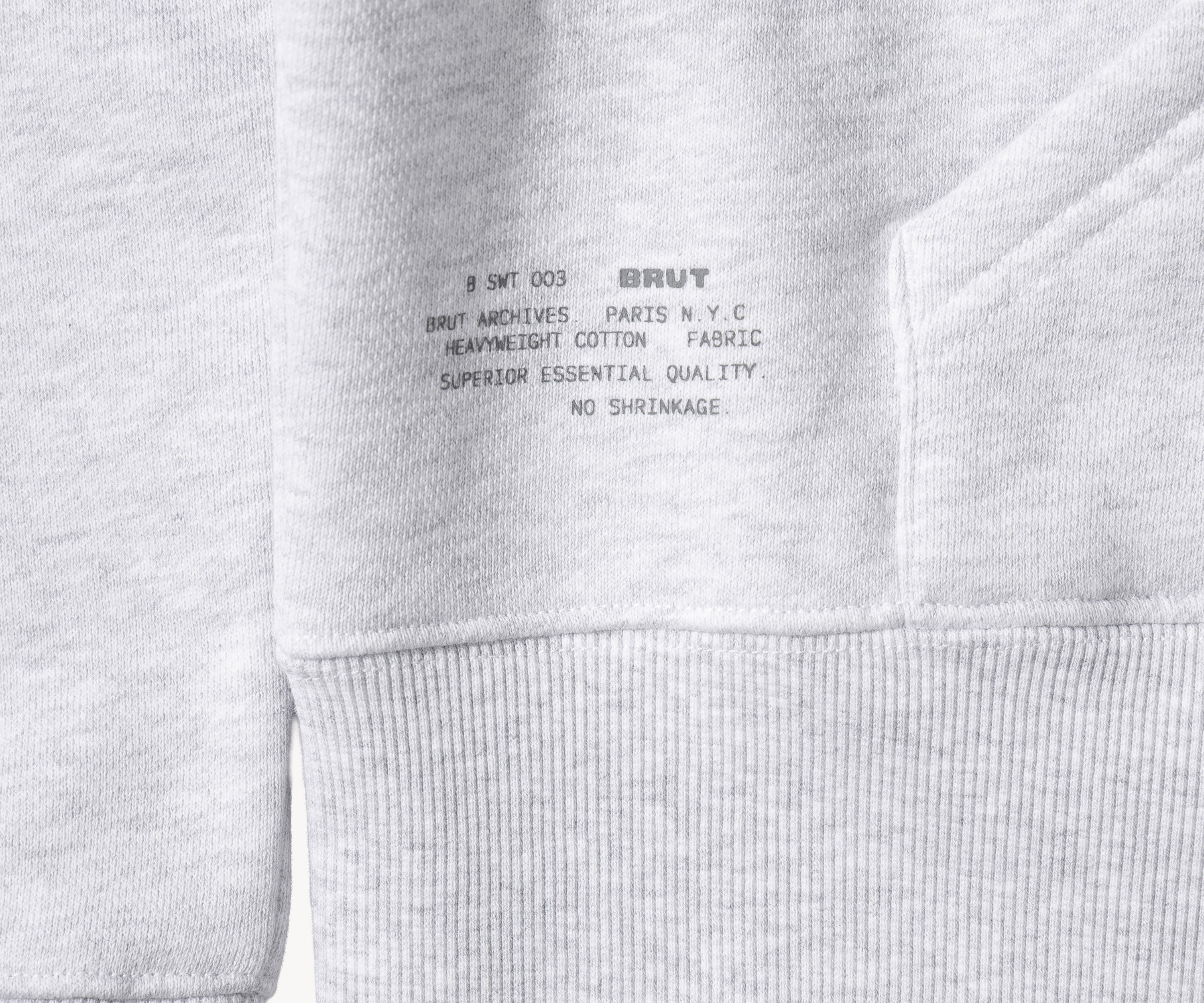 THE ZIP SWEAT Sweats à capuche X-SMALL / GRIS CHINÉ - BRUT Clothing