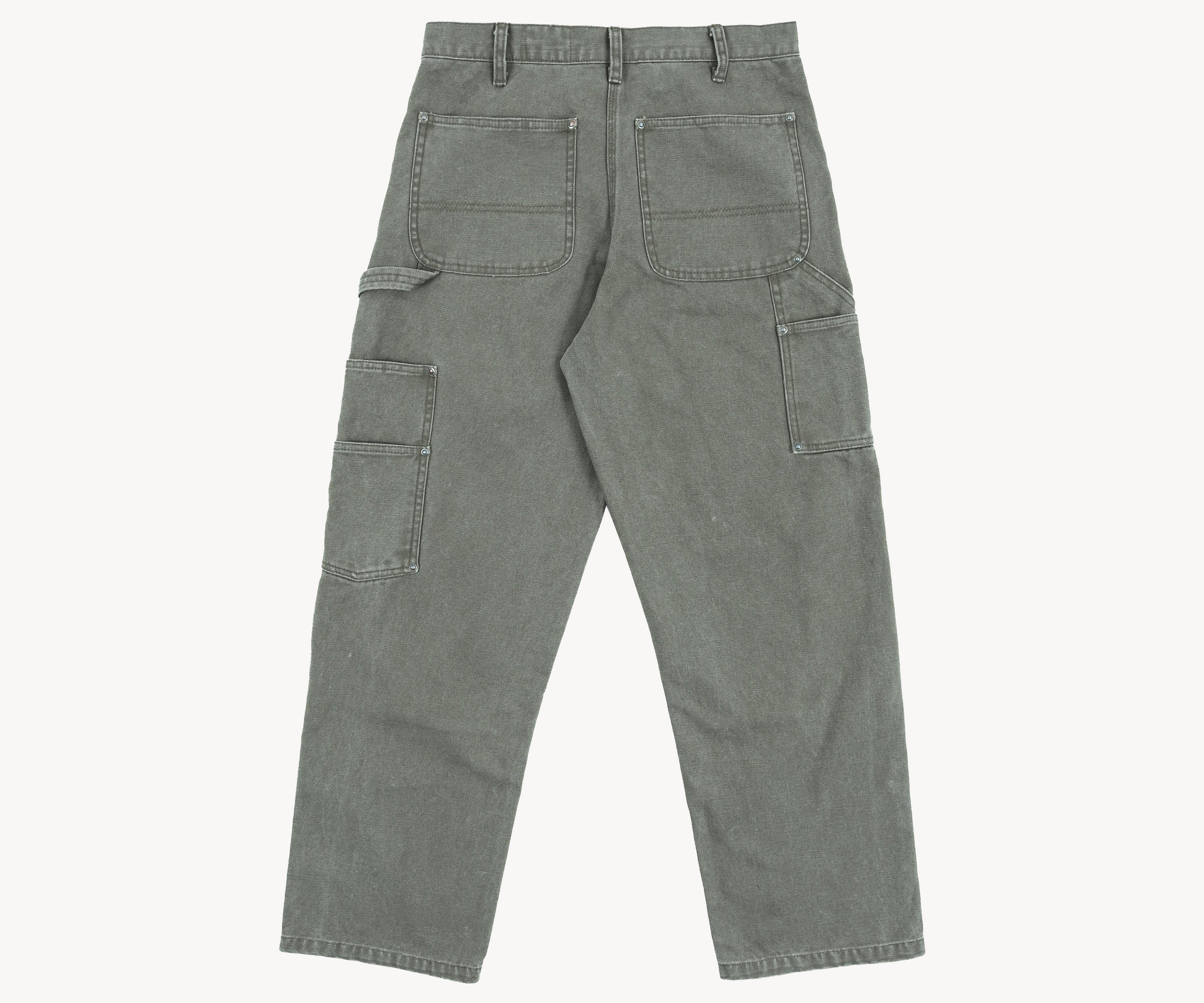 PANTALON DE TRAVAIL « THE TILER » Taille US 26 / FR 36 / VERT GRIS - BRUT Clothing