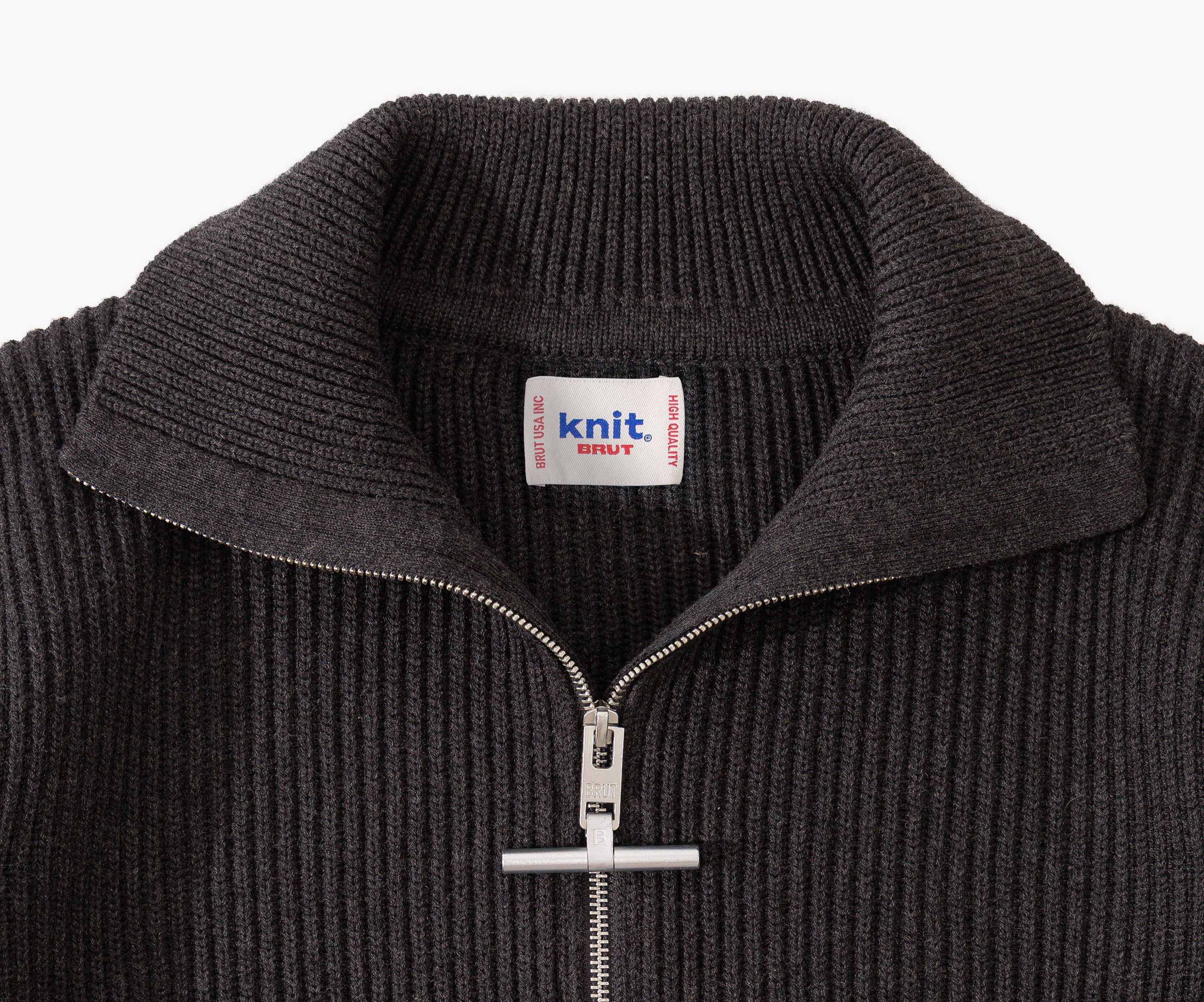 THE TRUCKER SWEATER - Tricot - Taille S / CHARBON - BRUT Clothing