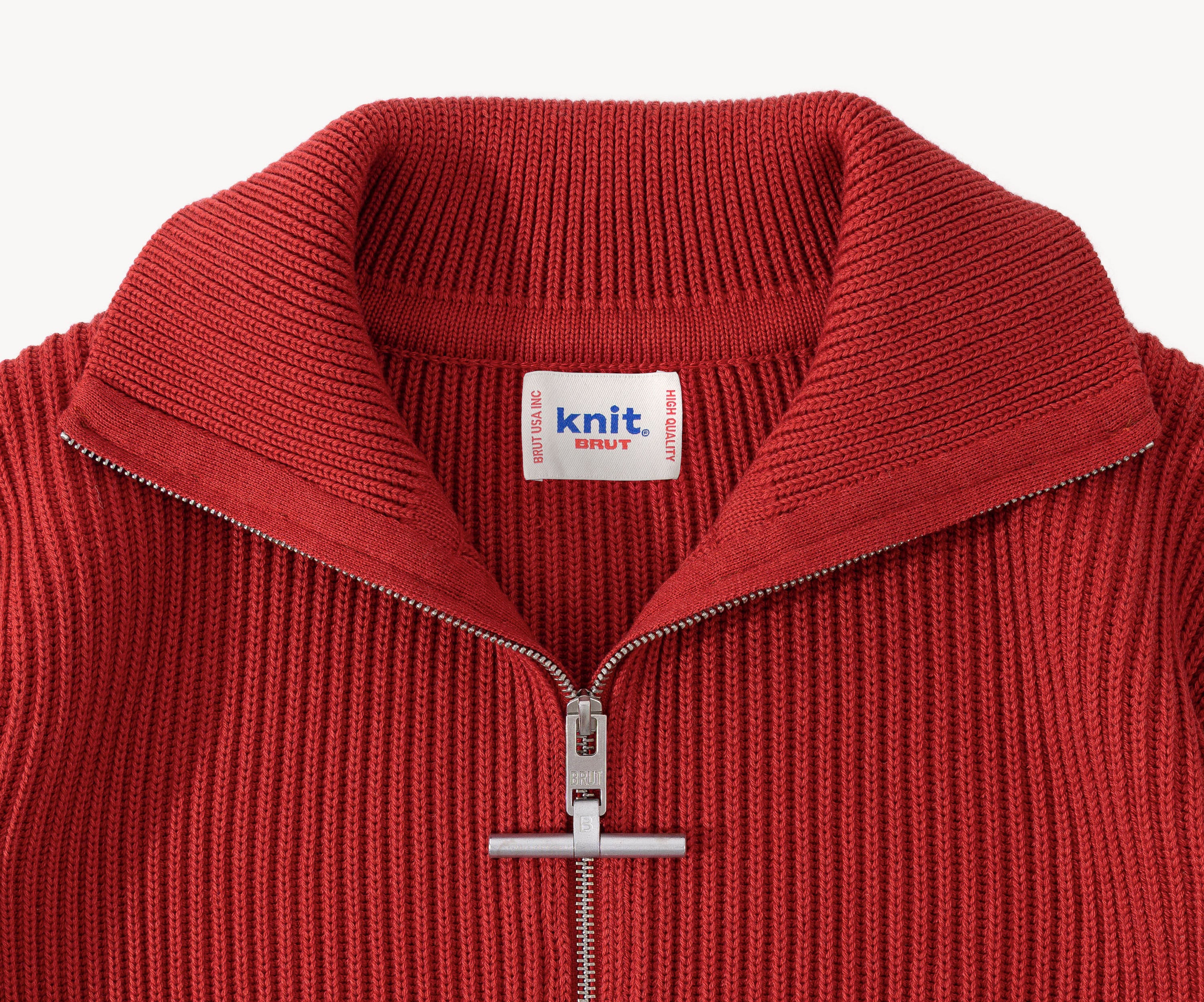 THE TRUCKER SWEATER Tricot TAILLE S / ROUGE - BRUT Clothing