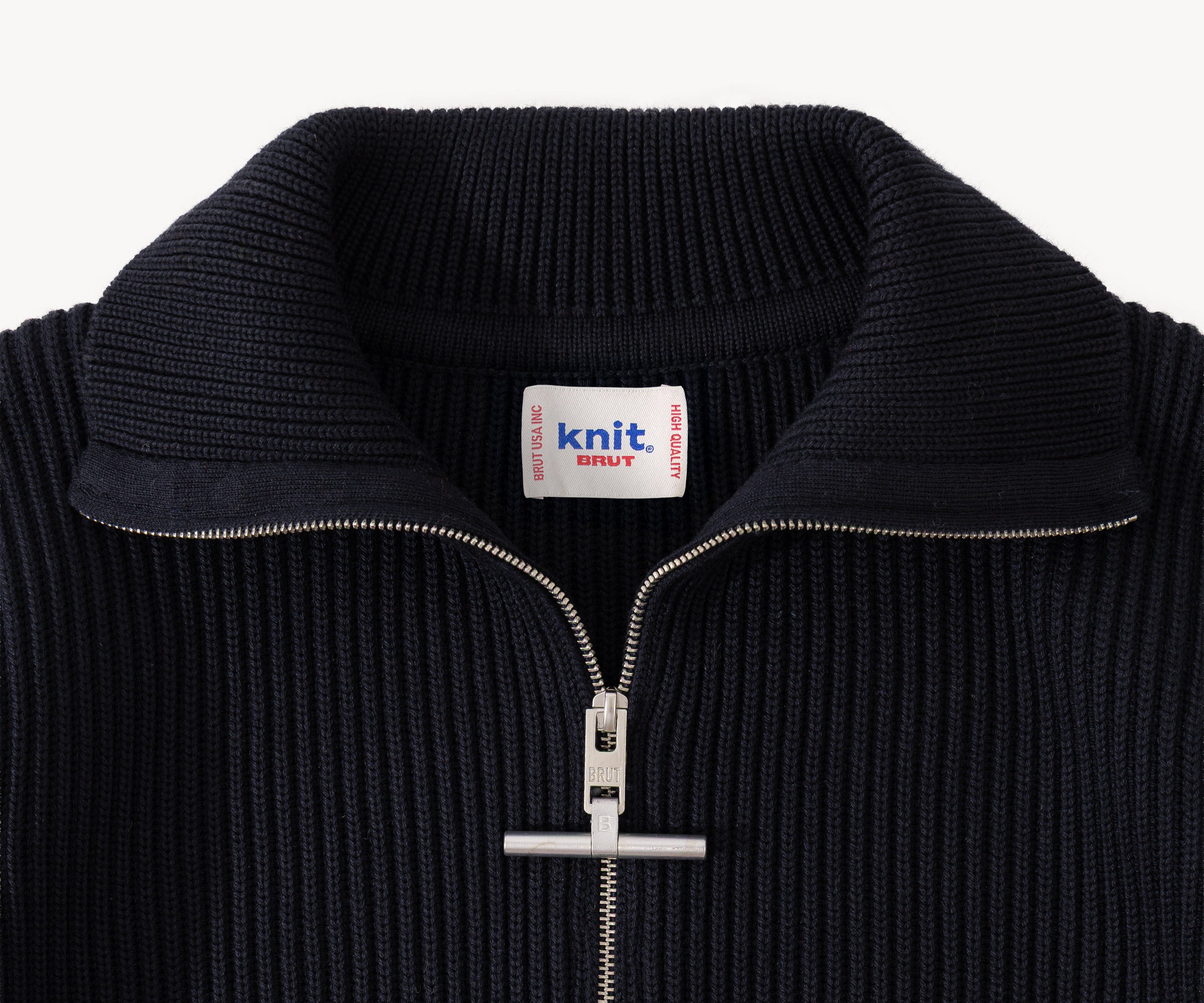 THE TRUCKER SWEATER SMALL / BLEU MARINE - BRUT Clothing