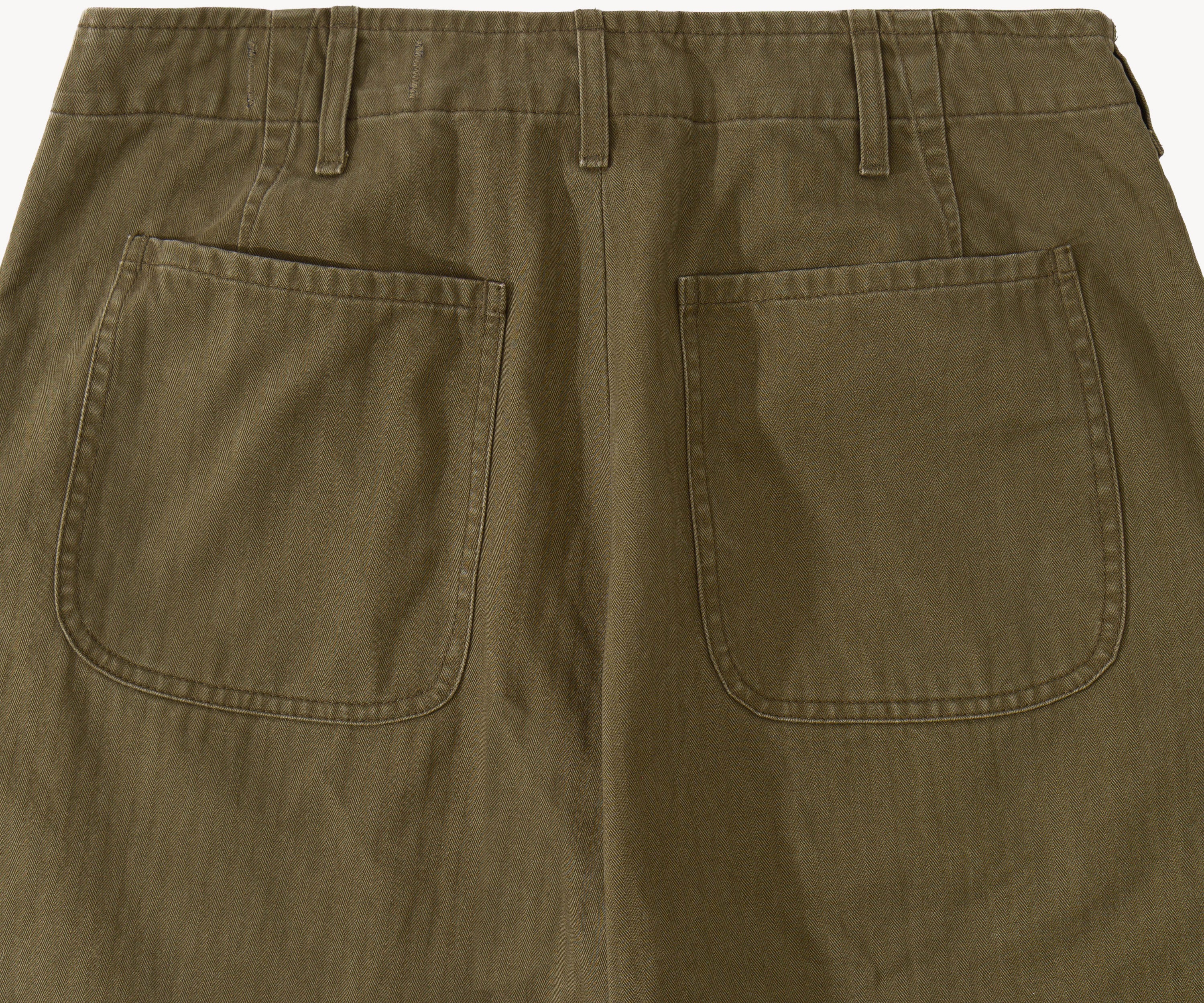 THE UTILITY PANTS Taille US 26 / FR 36 / HBT VERT OLIVE - BRUT Clothing