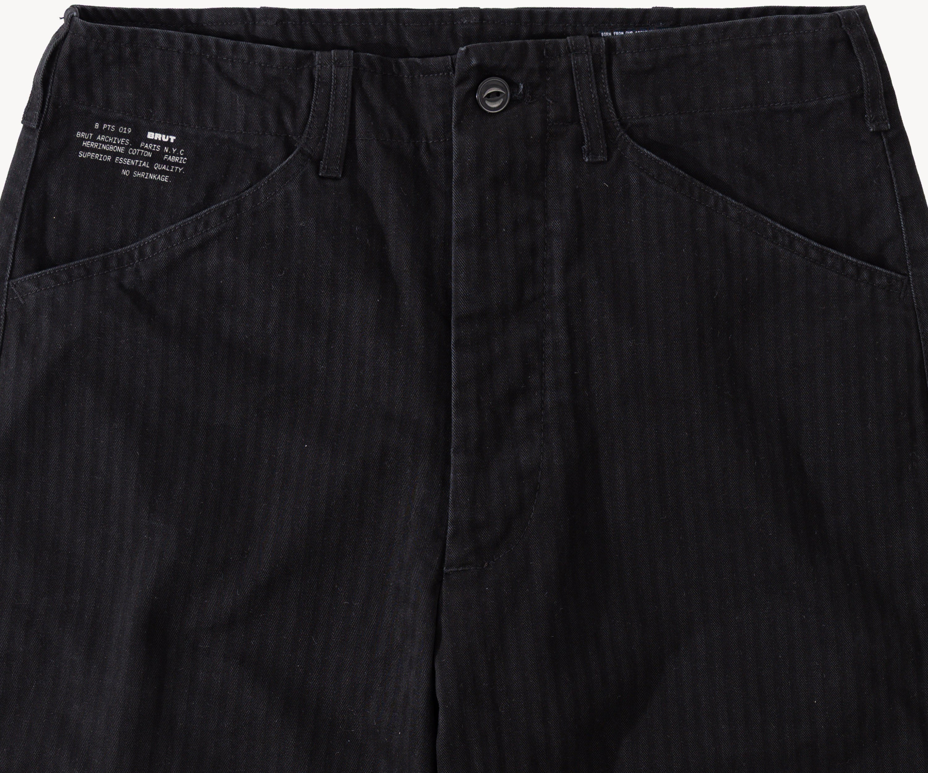 THE UTILITY PANTS Taille US 26 / FR 36 / HBT NOIR - BRUT Clothing