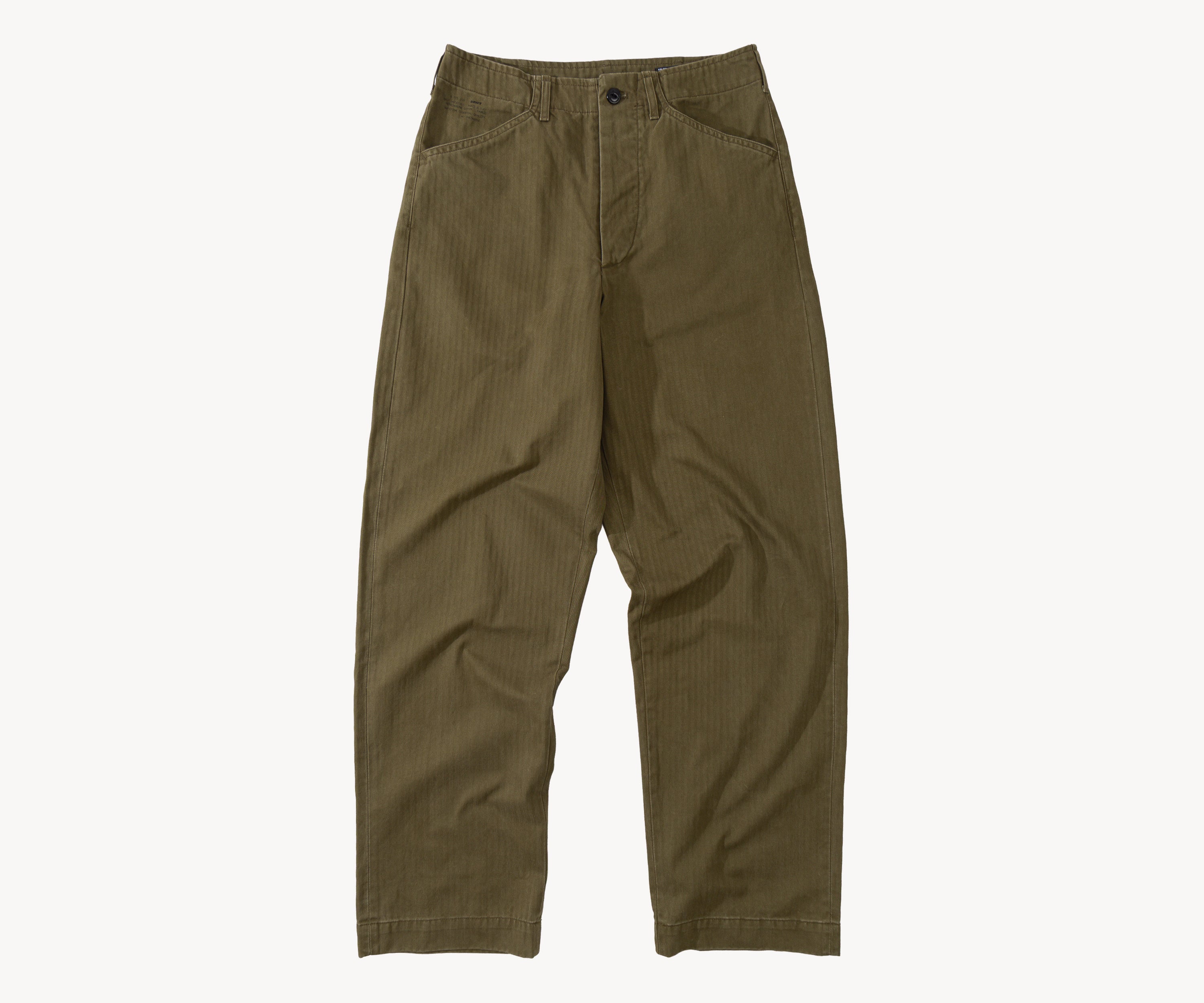 THE UTILITY PANTS Taille US 26 / FR 36 / HBT VERT OLIVE - BRUT Clothing