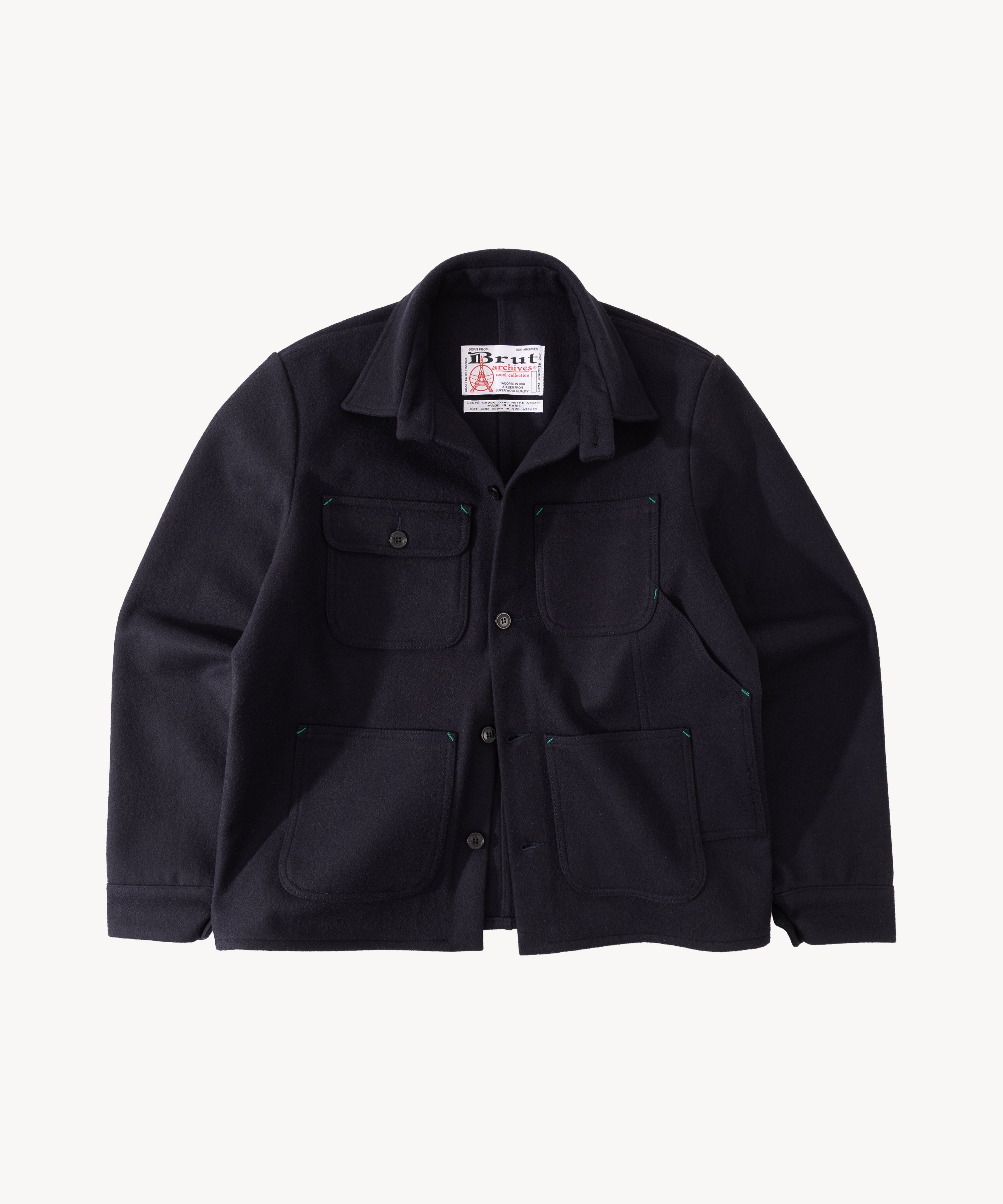 Wool Utility Jacket Navy Carpenter | BRUT – BRUT Clothing