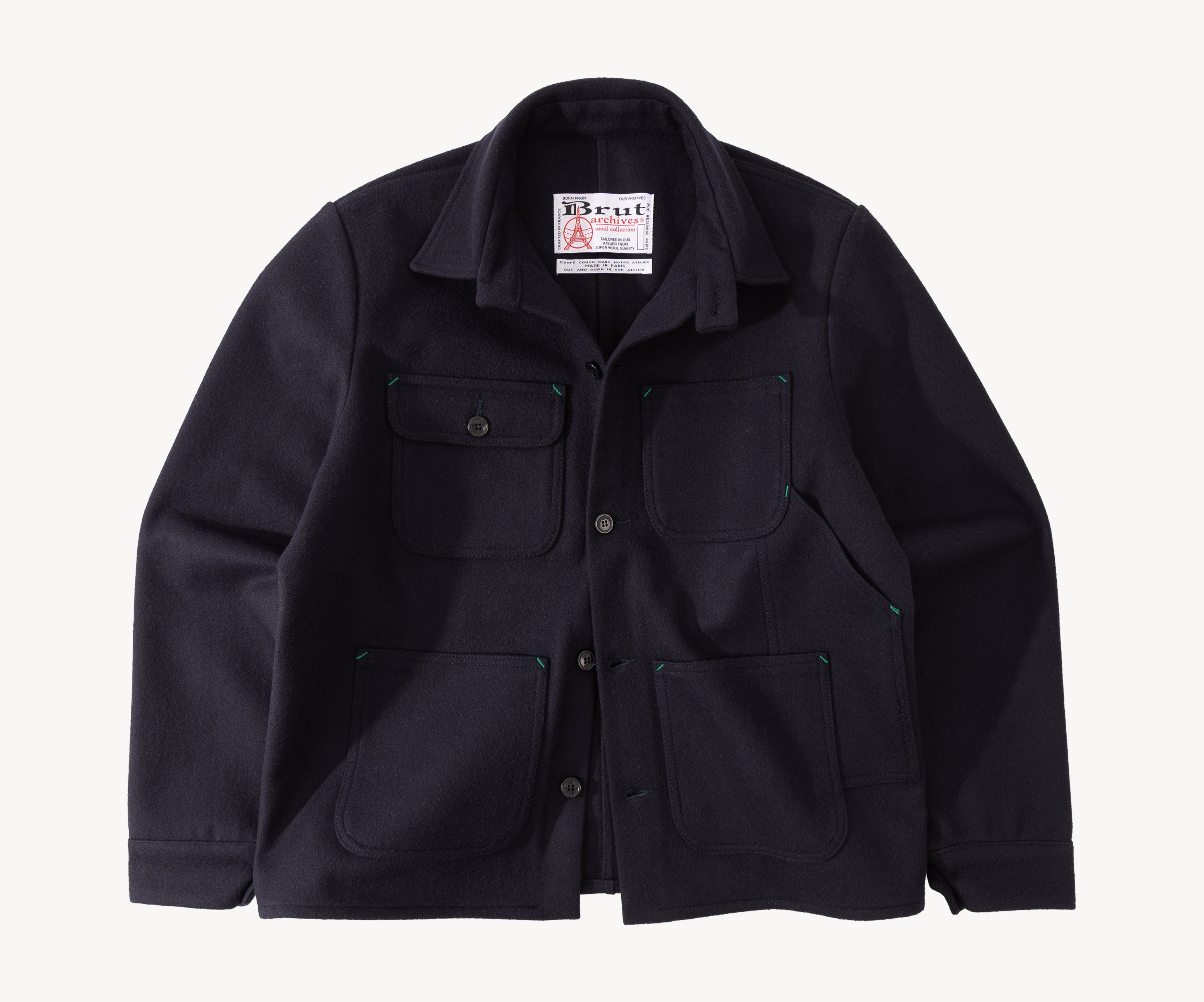 THE WOOL UTILITY JACKET Manteaux et vestes XS / BLEU MARINE - BRUT Clothing
