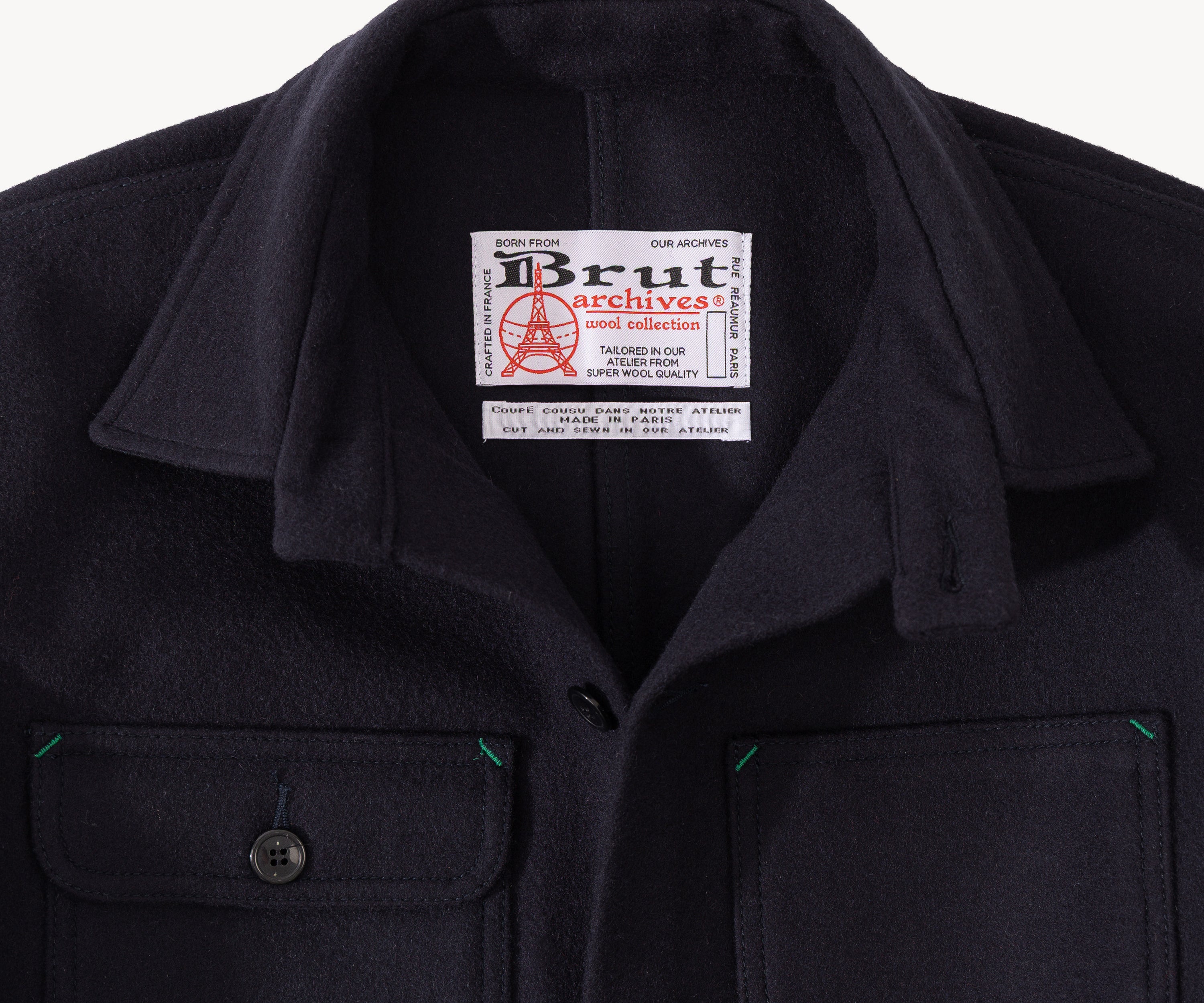 THE WOOL UTILITY JACKET Manteaux et vestes XS / BLEU MARINE - BRUT Clothing