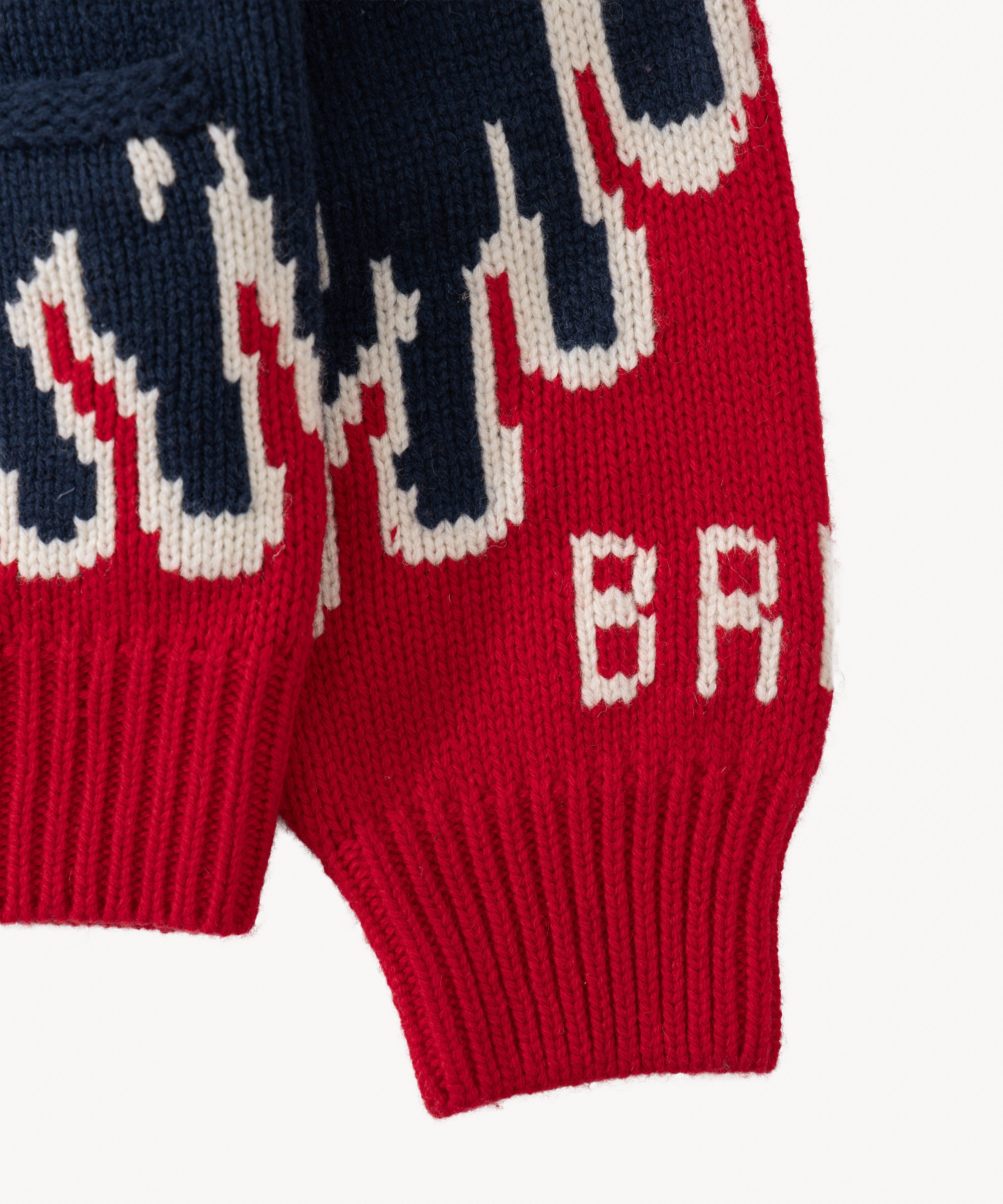 Warmest Zipped Sweater Blue Red Canadian Wool | BRUT – BRUT Clothing