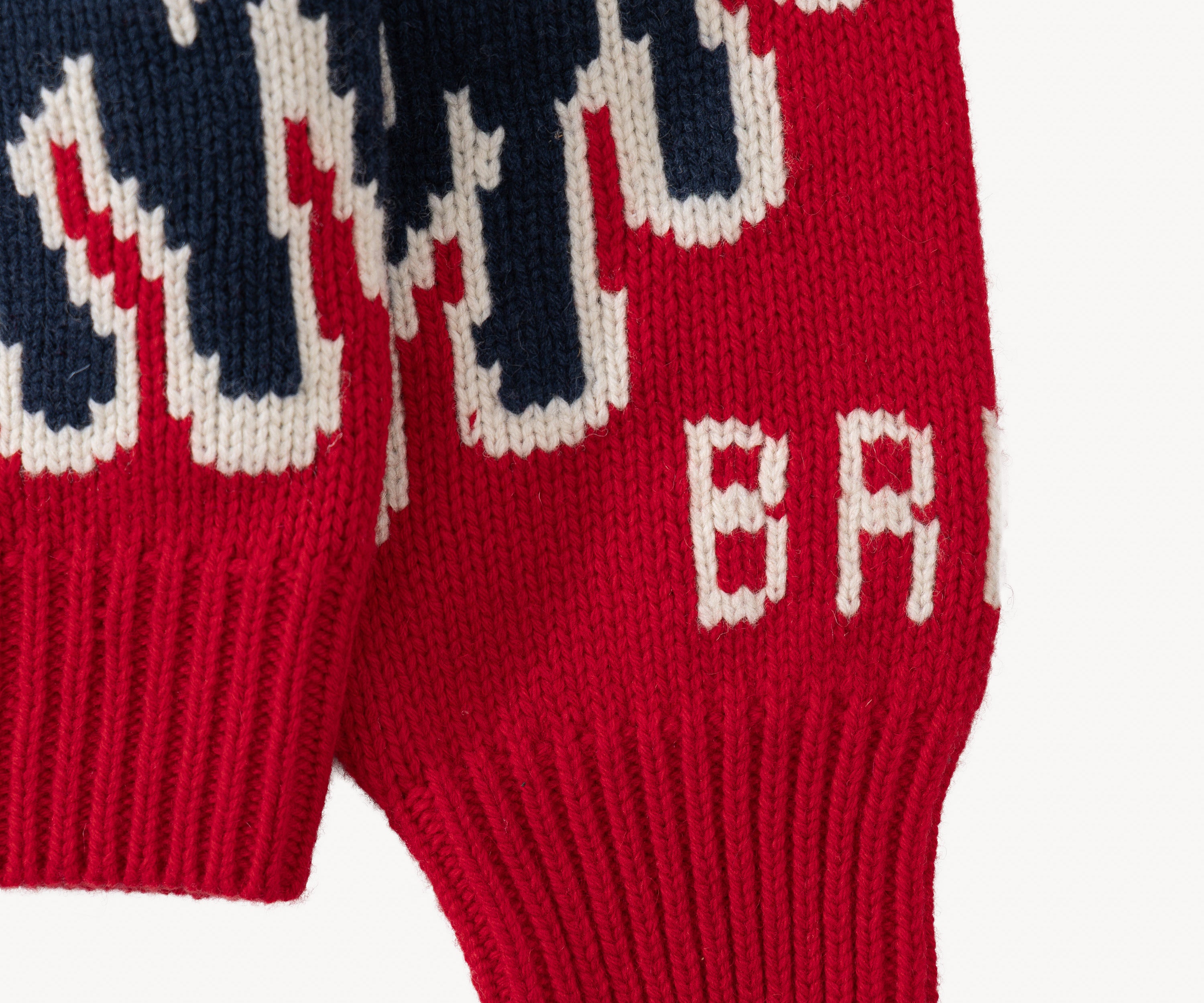 THE WARMEST ZIPPED SWEATER Tricots TAILLE S / BLEU / ROUGE - BRUT Clothing