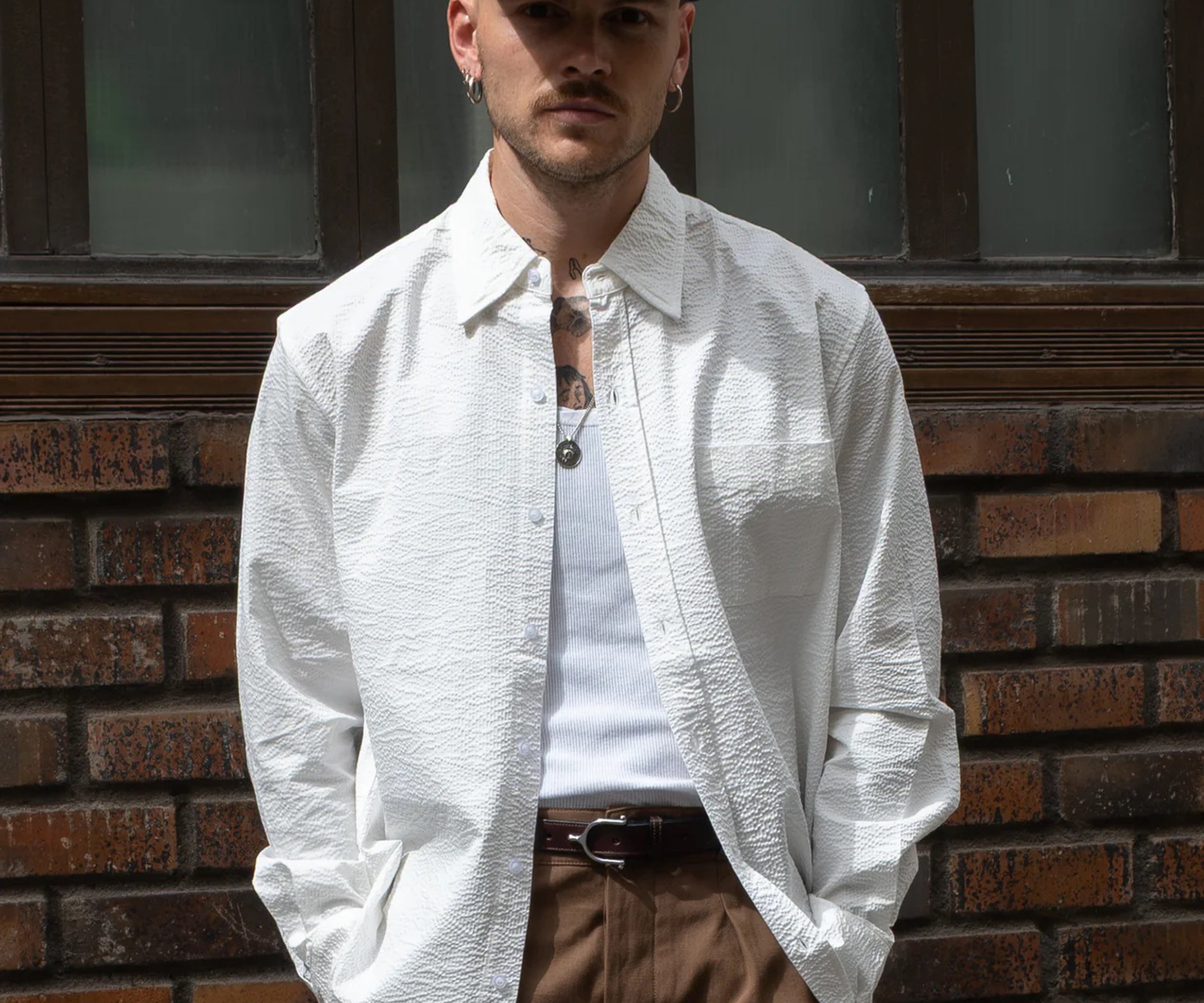 THE BEST SEERSUCKER SHIRT Chemises XS / BLANCHE - BRUT Clothing