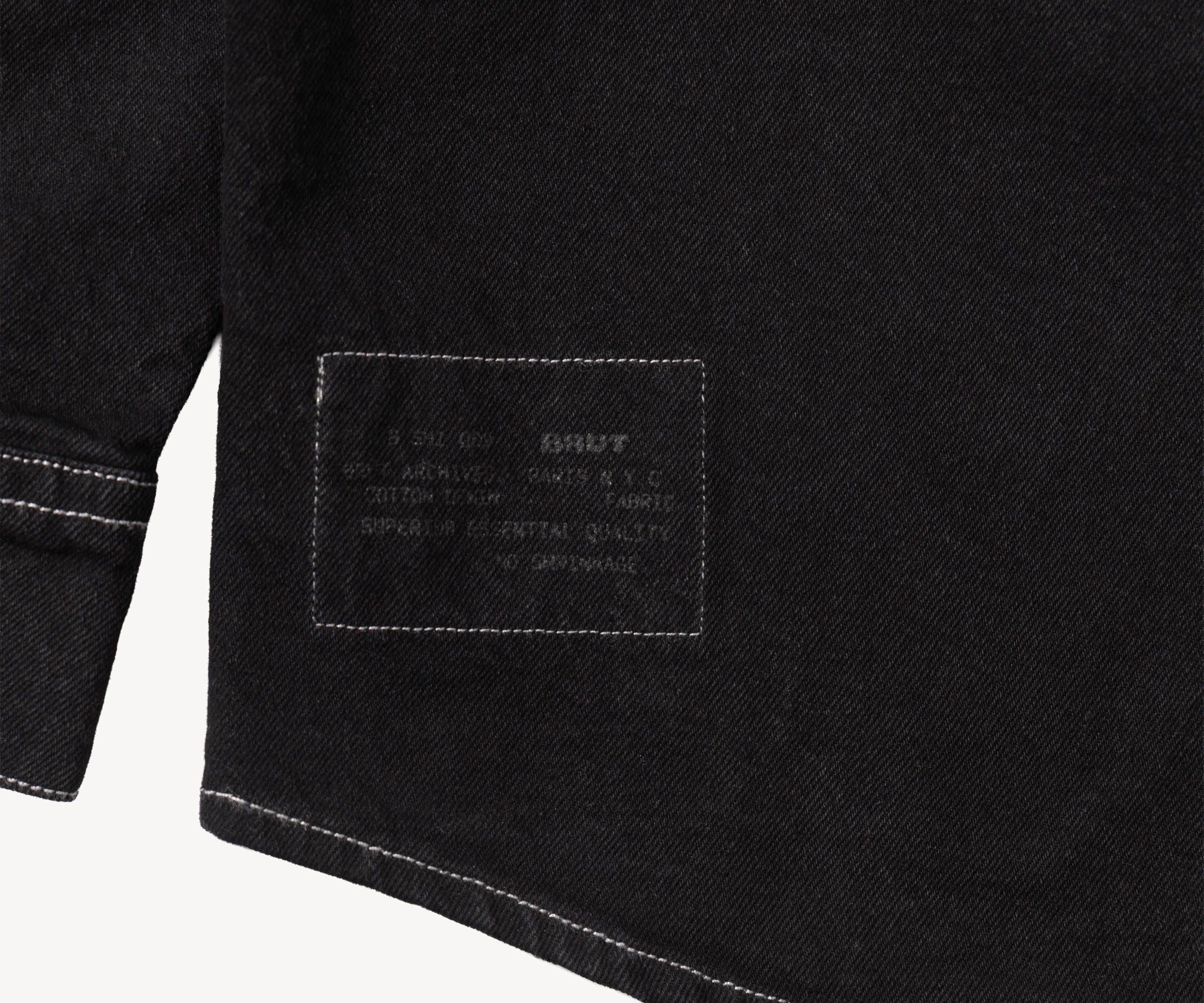 THE WESTERN DENIM SHIRT Shirts X-SMALL / OVERDYED BLACK - BRUT Clothing