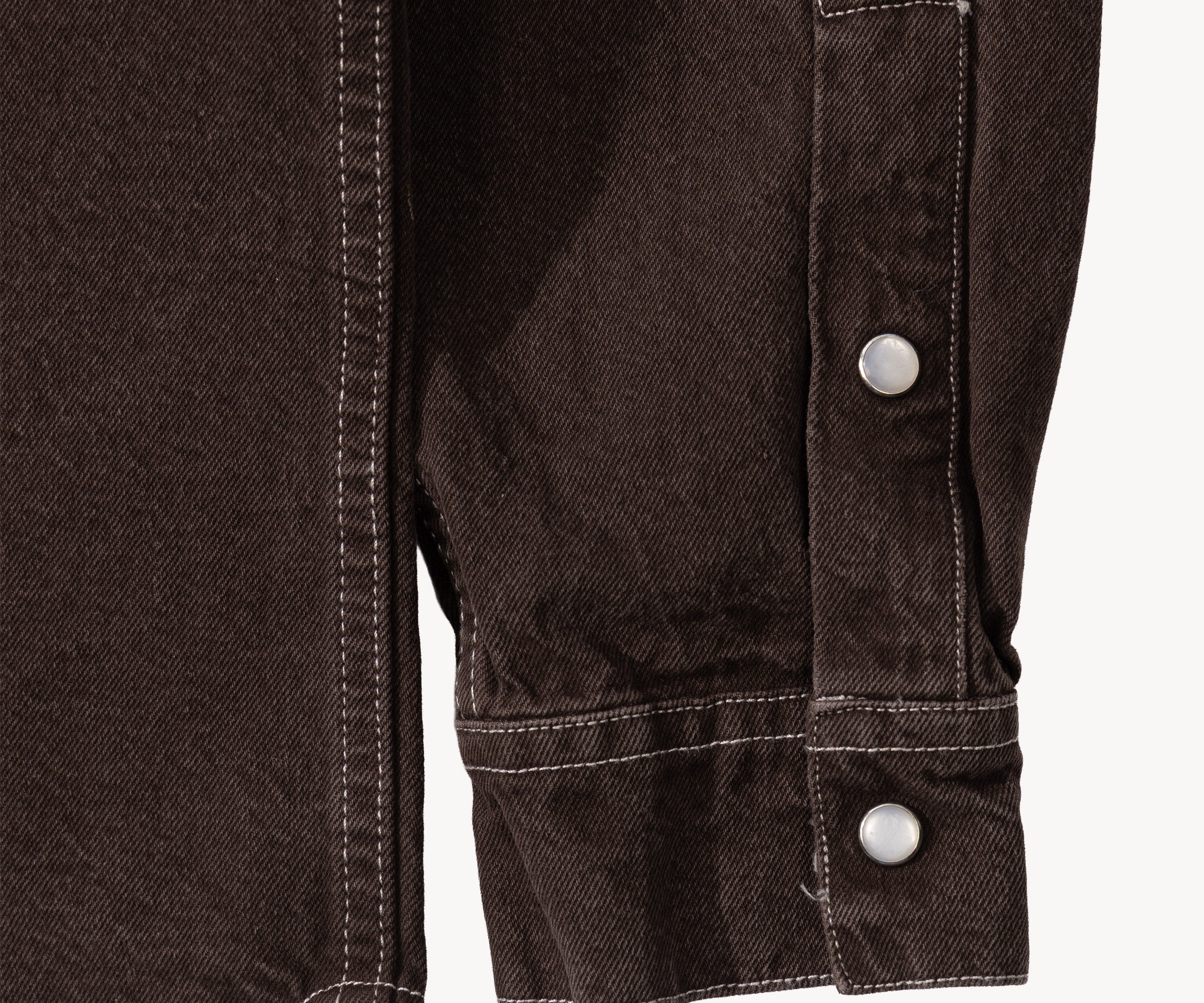 THE WESTERN DENIM SHIRT Shirts X-SMALL / OVERDYED BROWN - BRUT Clothing