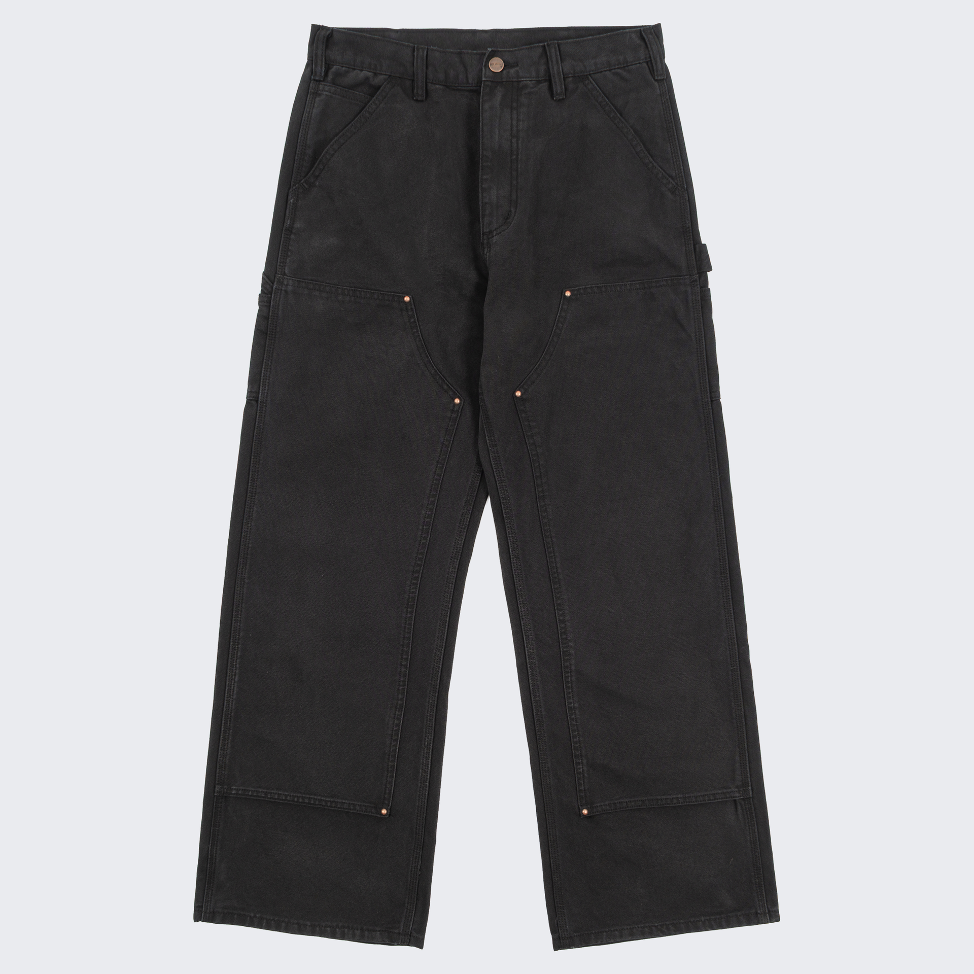 THE WIDE LEG DOUBLE KNEE - BLACK | BRUT Vintage Shop