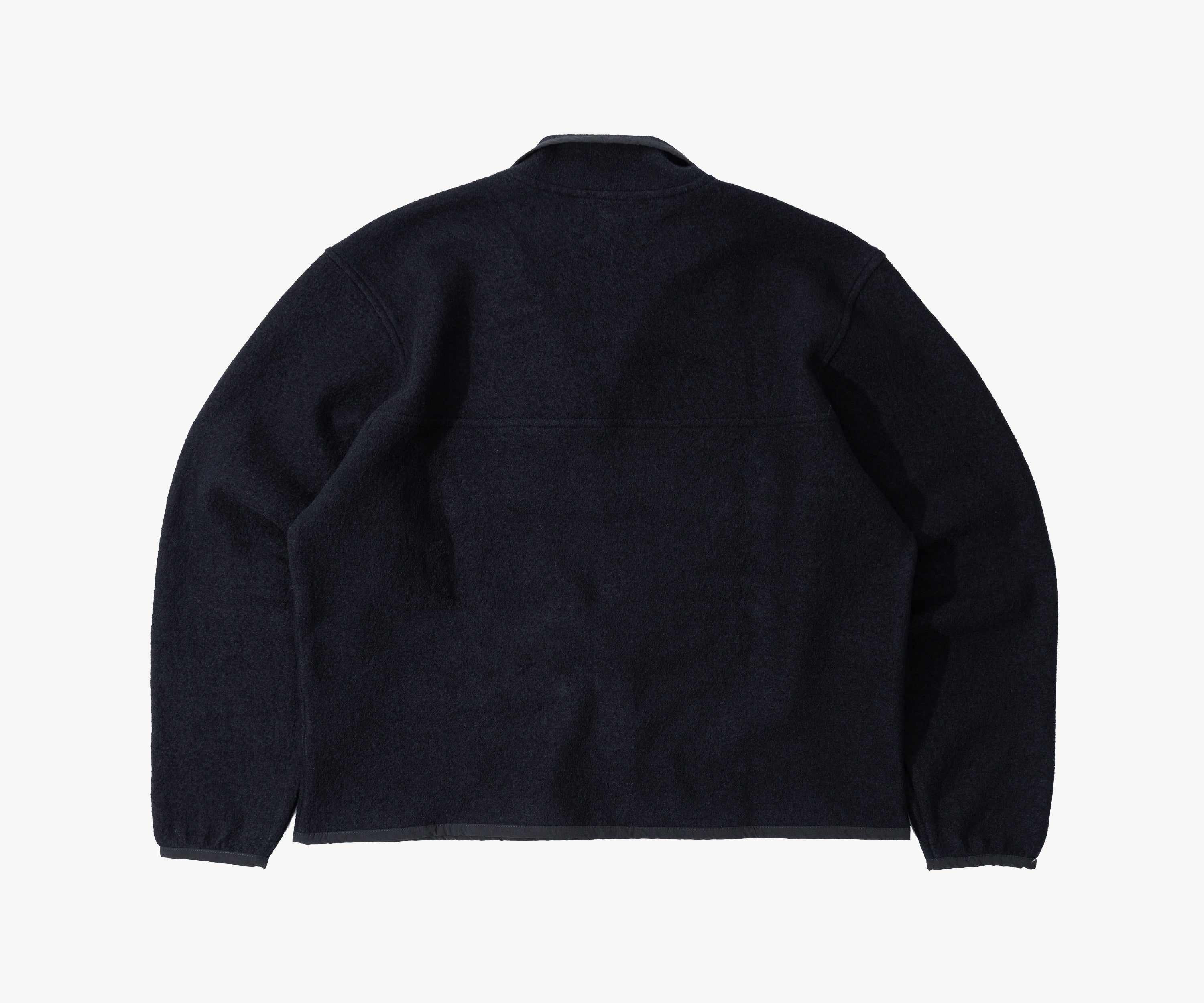 THE WOOL BUTTON-UP FLEECE X-SMALL / BLEU MARINE - BRUT Clothing