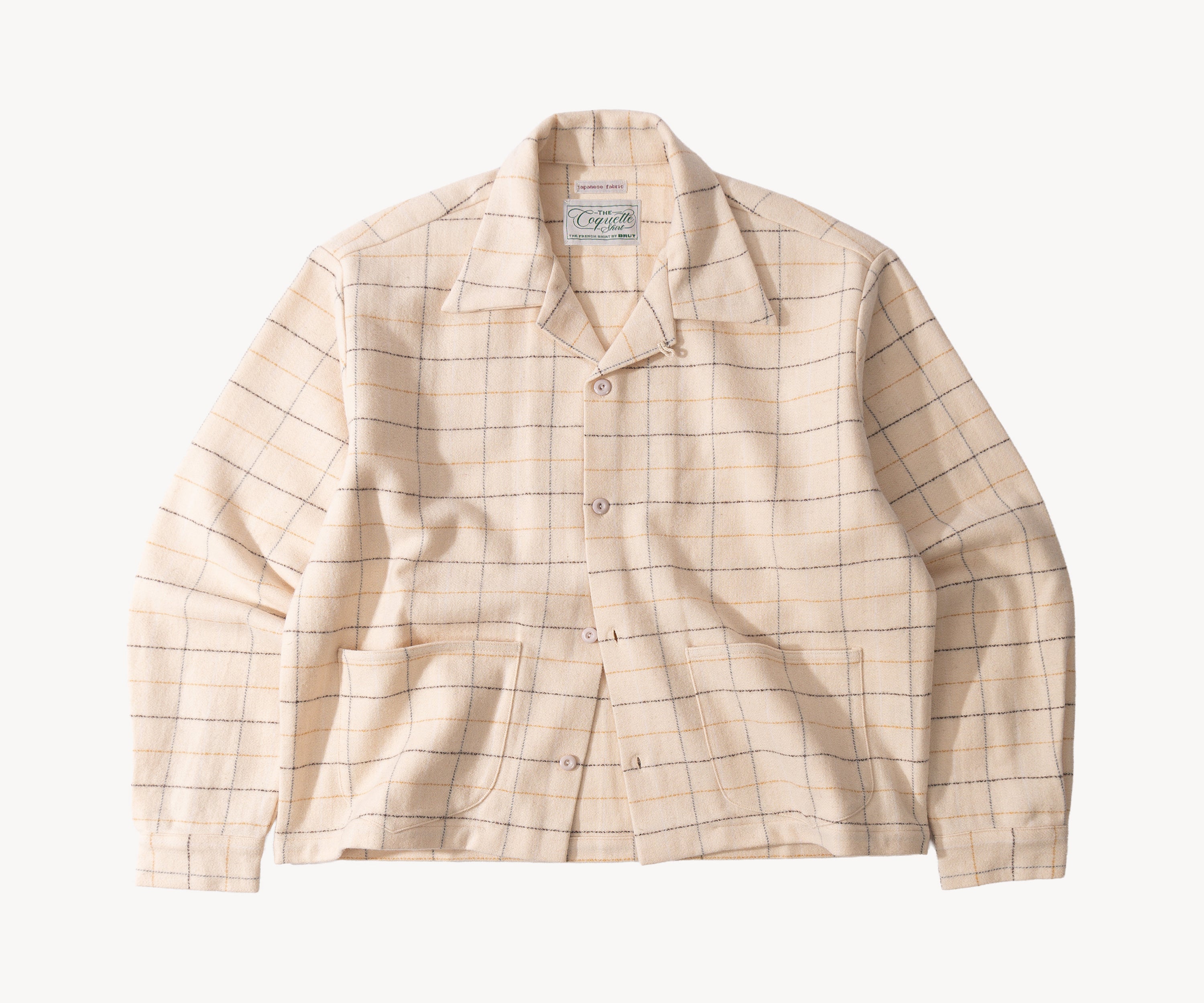 THE WOOL COQUETTE SHIRT Chemises XS / ÉCRU - BRUT Clothing