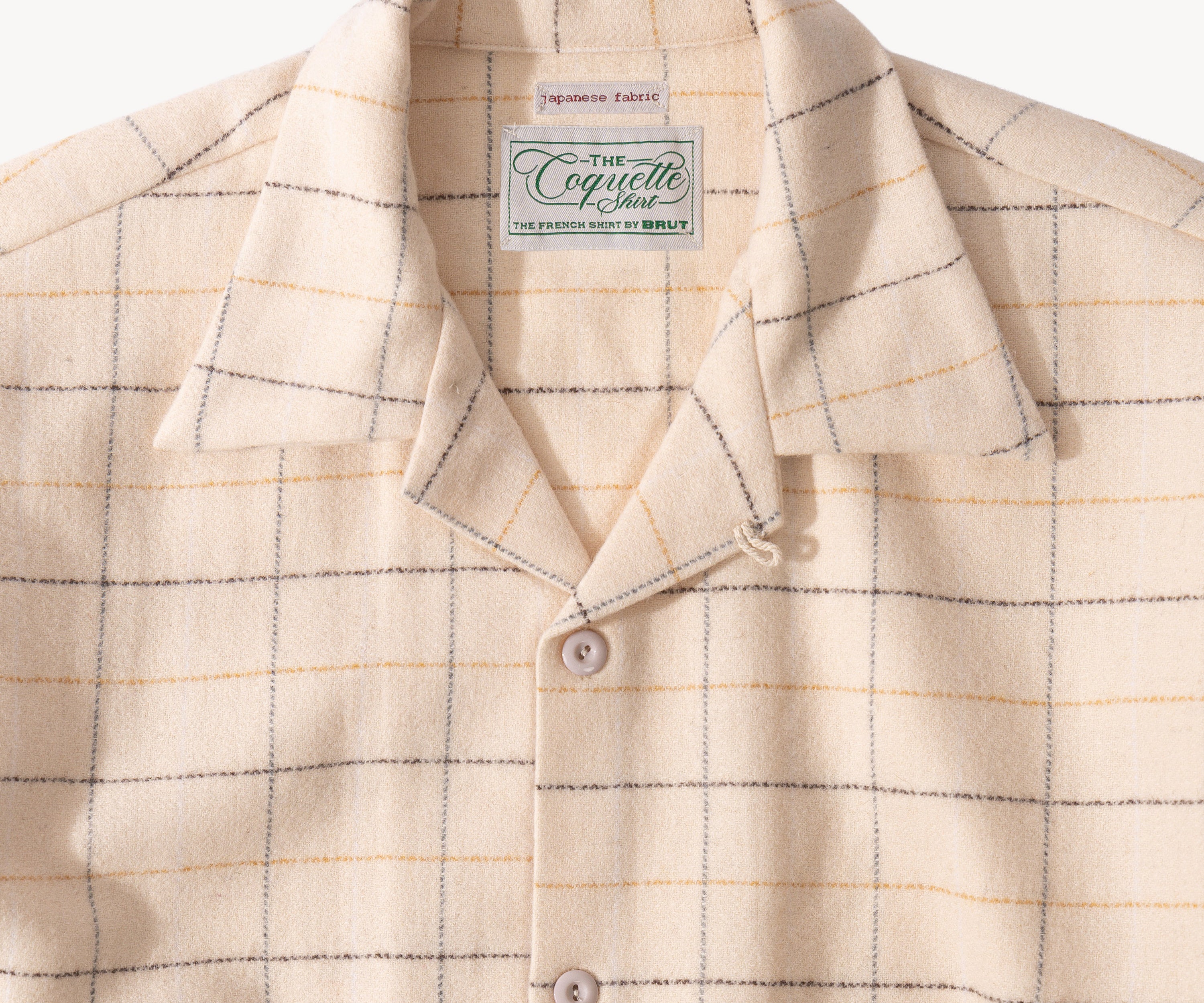 THE WOOL COQUETTE SHIRT Chemises XS / ÉCRU - BRUT Clothing