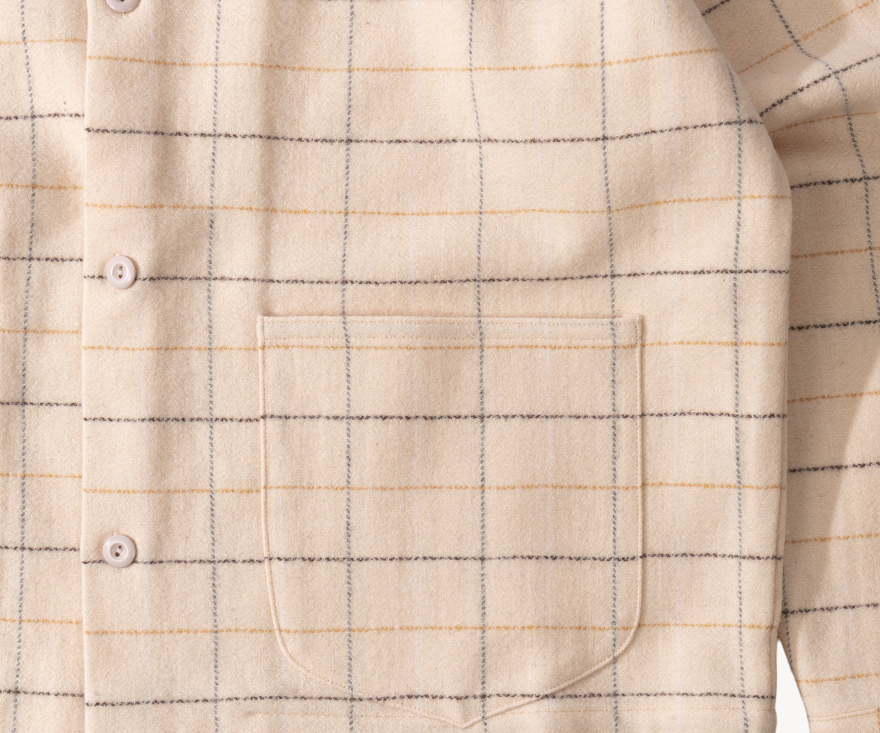 THE WOOL COQUETTE SHIRT Chemises XS / ÉCRU - BRUT Clothing