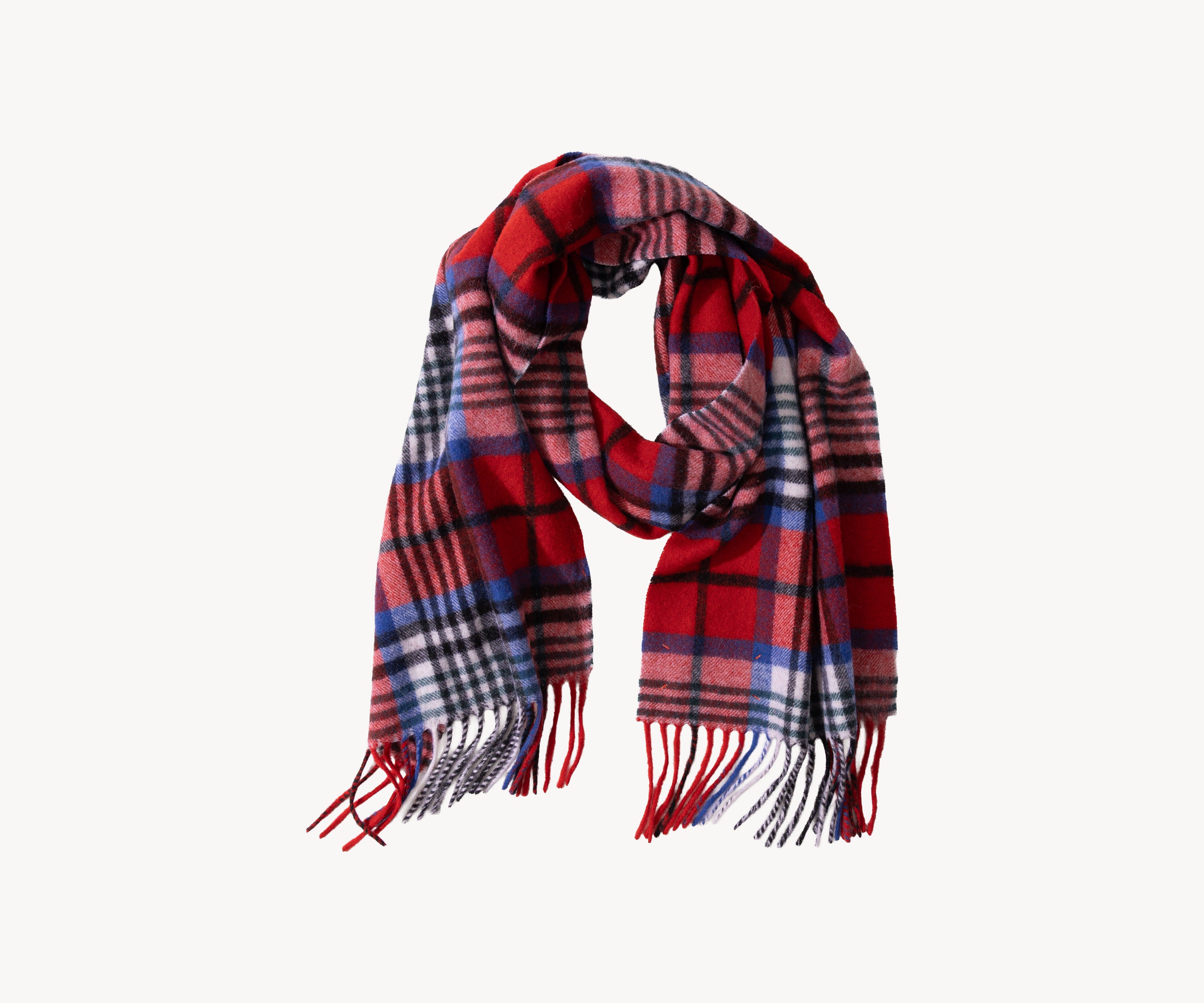 THE WOOL SCARF RED / WHITE - BRUT Clothing
