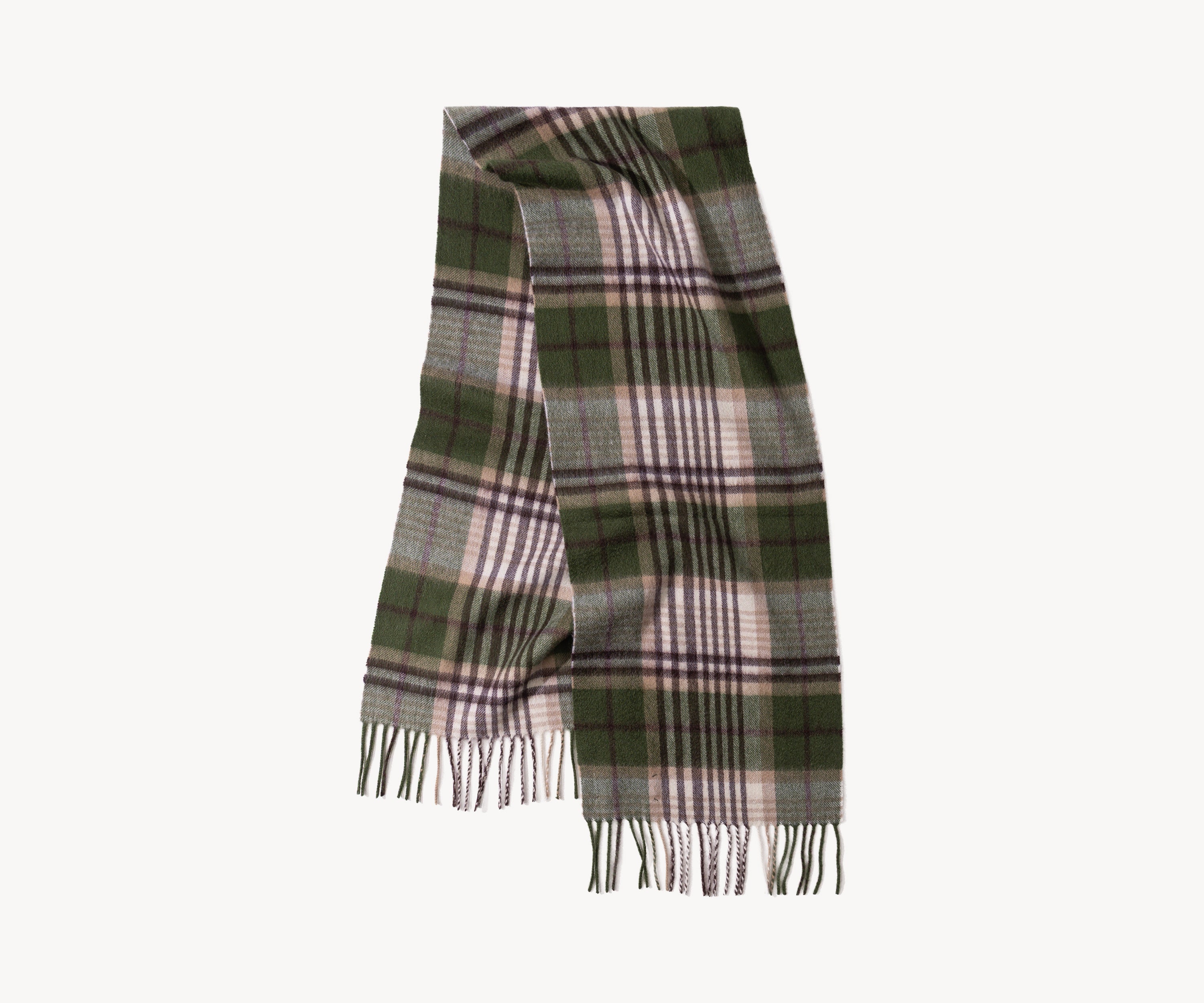 THE WOOL SCARF Scarves GREEN / WHITE - BRUT Clothing