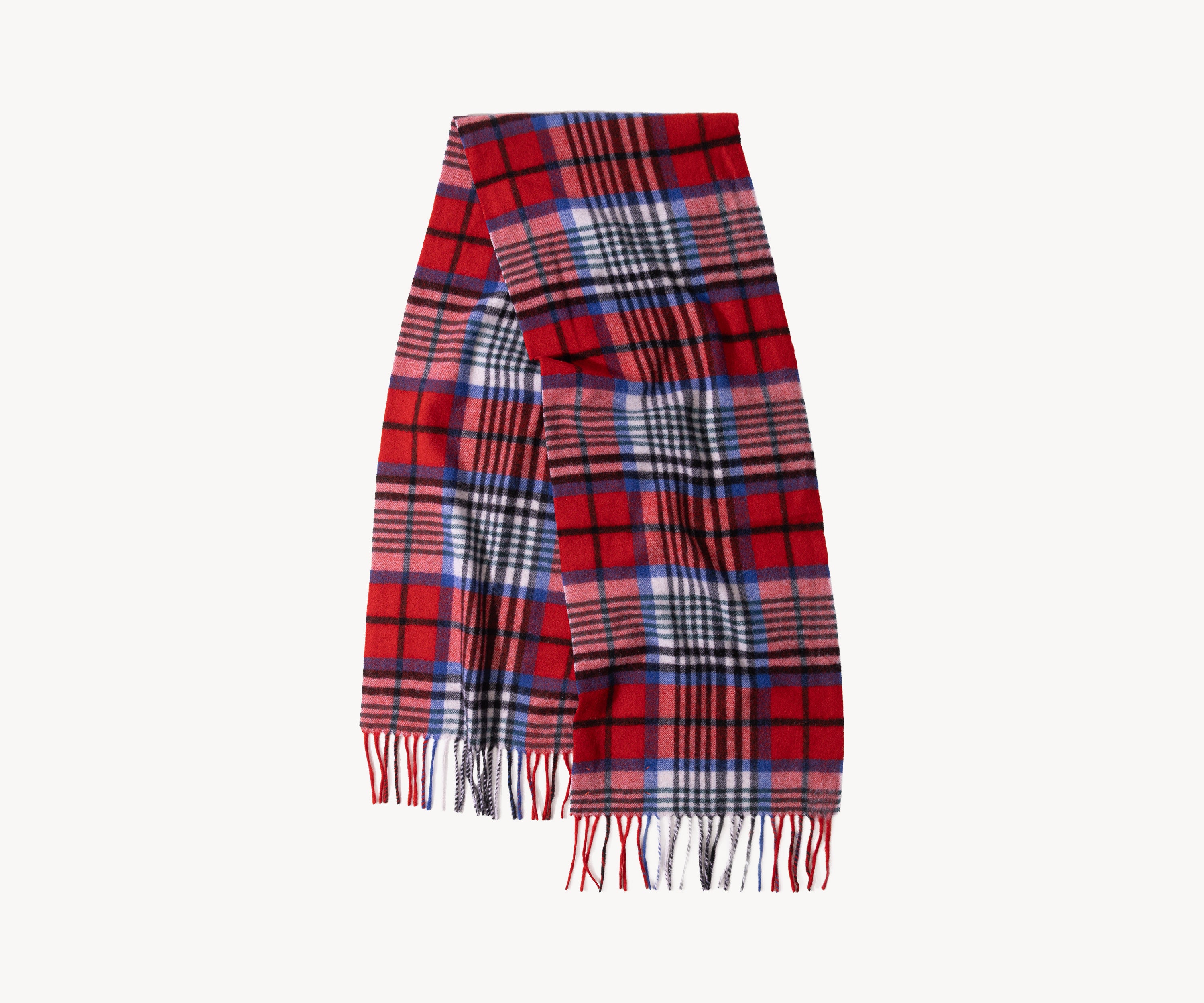THE WOOL SCARF RED / WHITE - BRUT Clothing