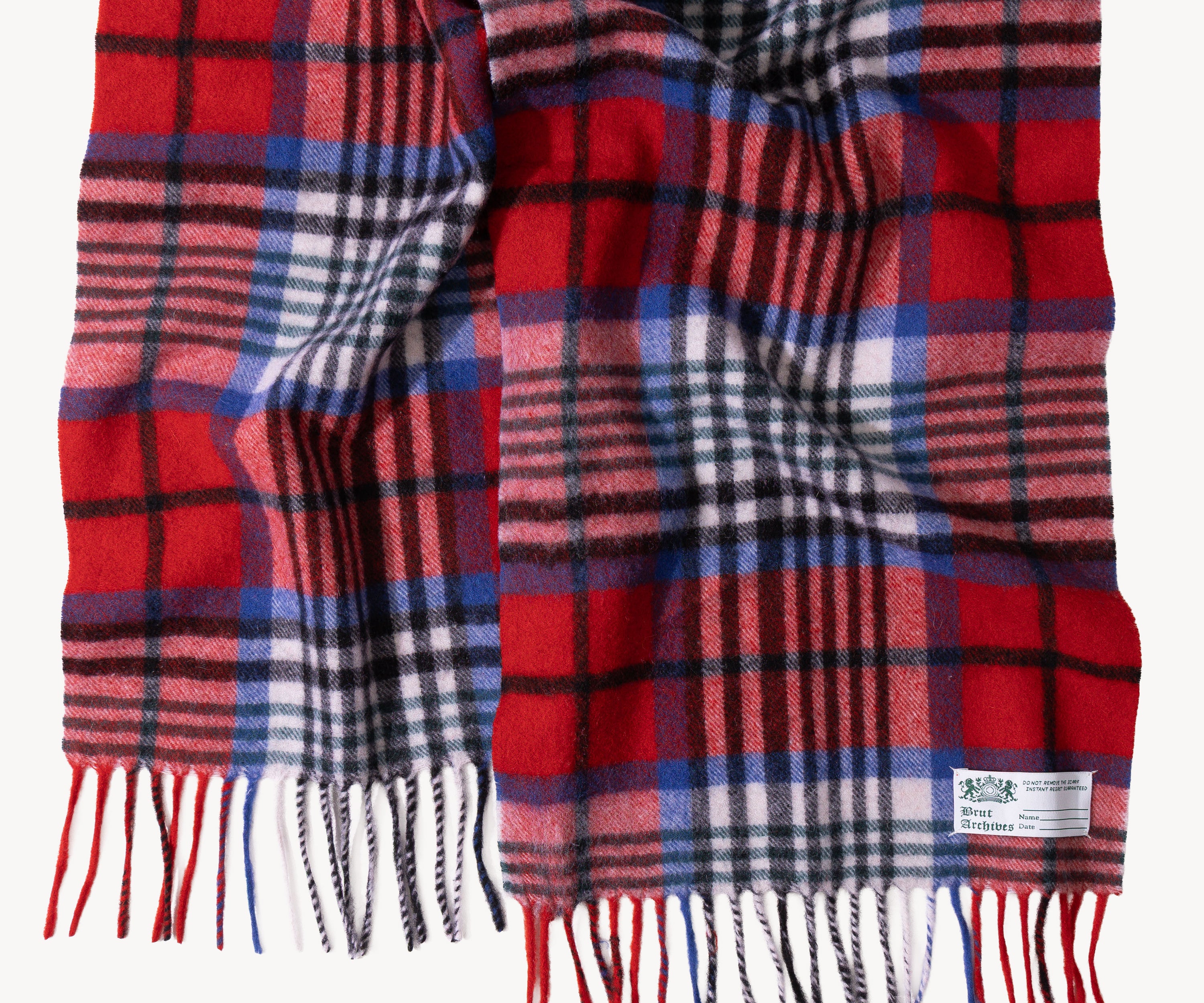 THE WOOL SCARF RED / WHITE - BRUT Clothing