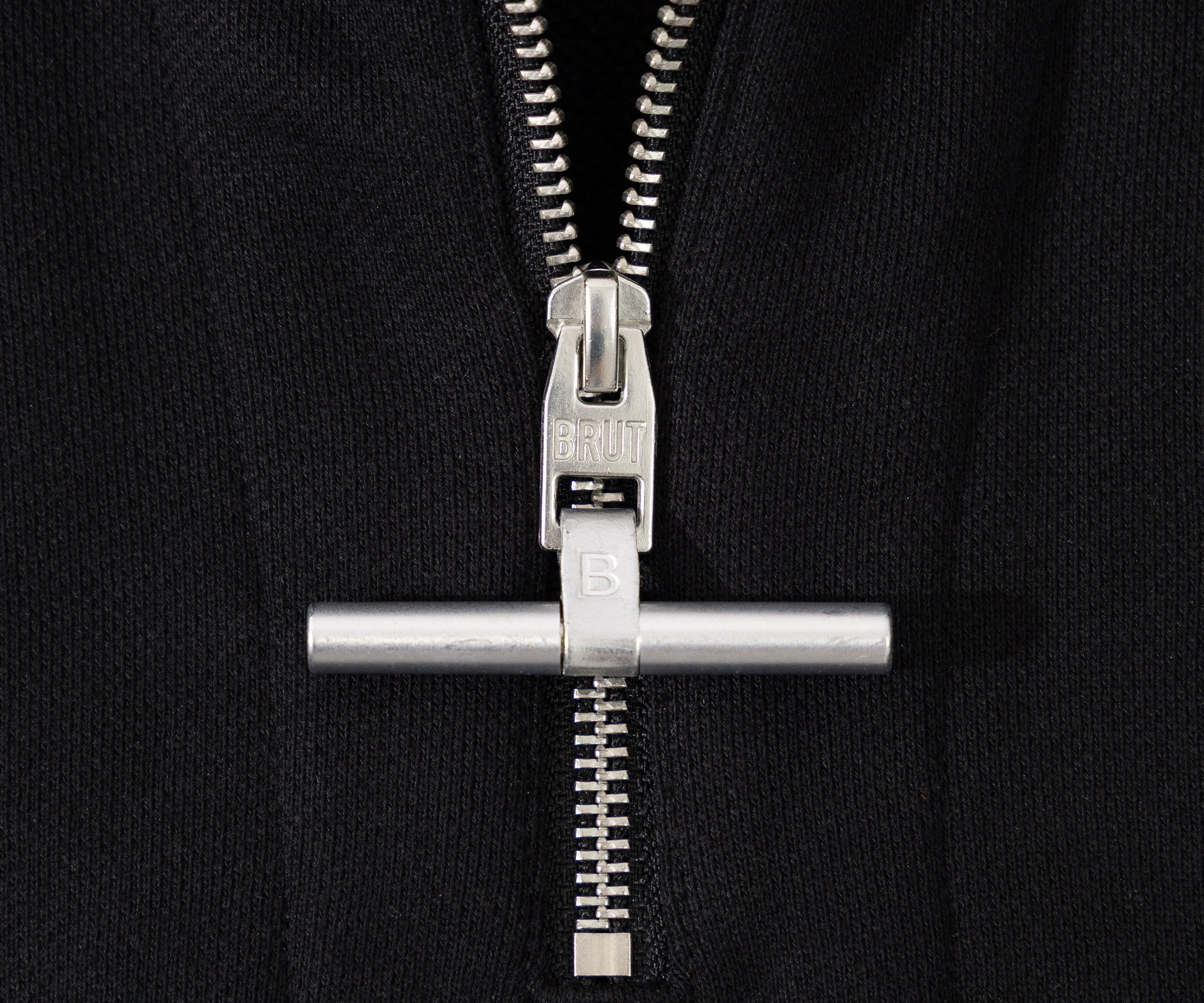 THE ZIPPED POLO Sweatshirts X-SMALL / BLACK - BRUT Clothing