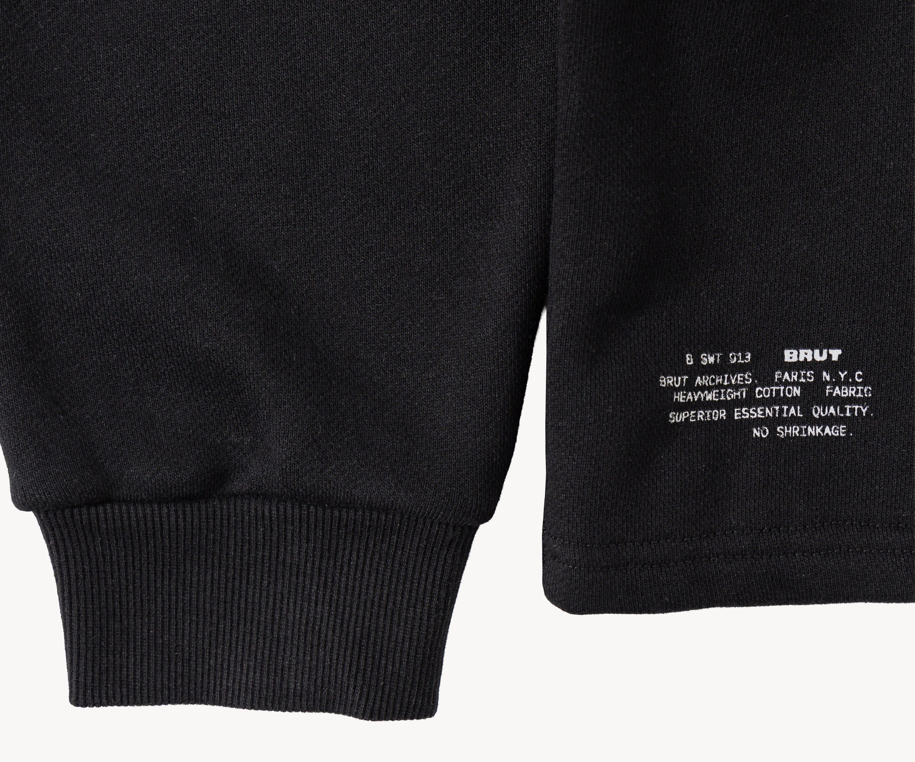THE ZIPPED POLO Sweatshirts X-SMALL / BLACK - BRUT Clothing