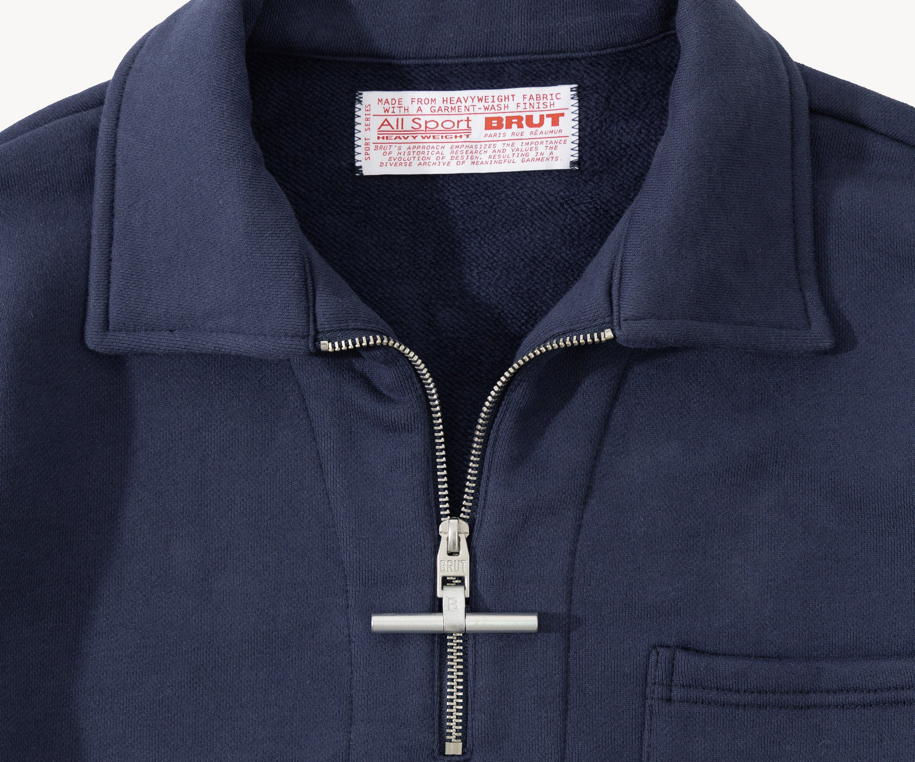 THE ZIPPED POLO Sweatshirts XS / BLEU MARINE - BRUT Clothing