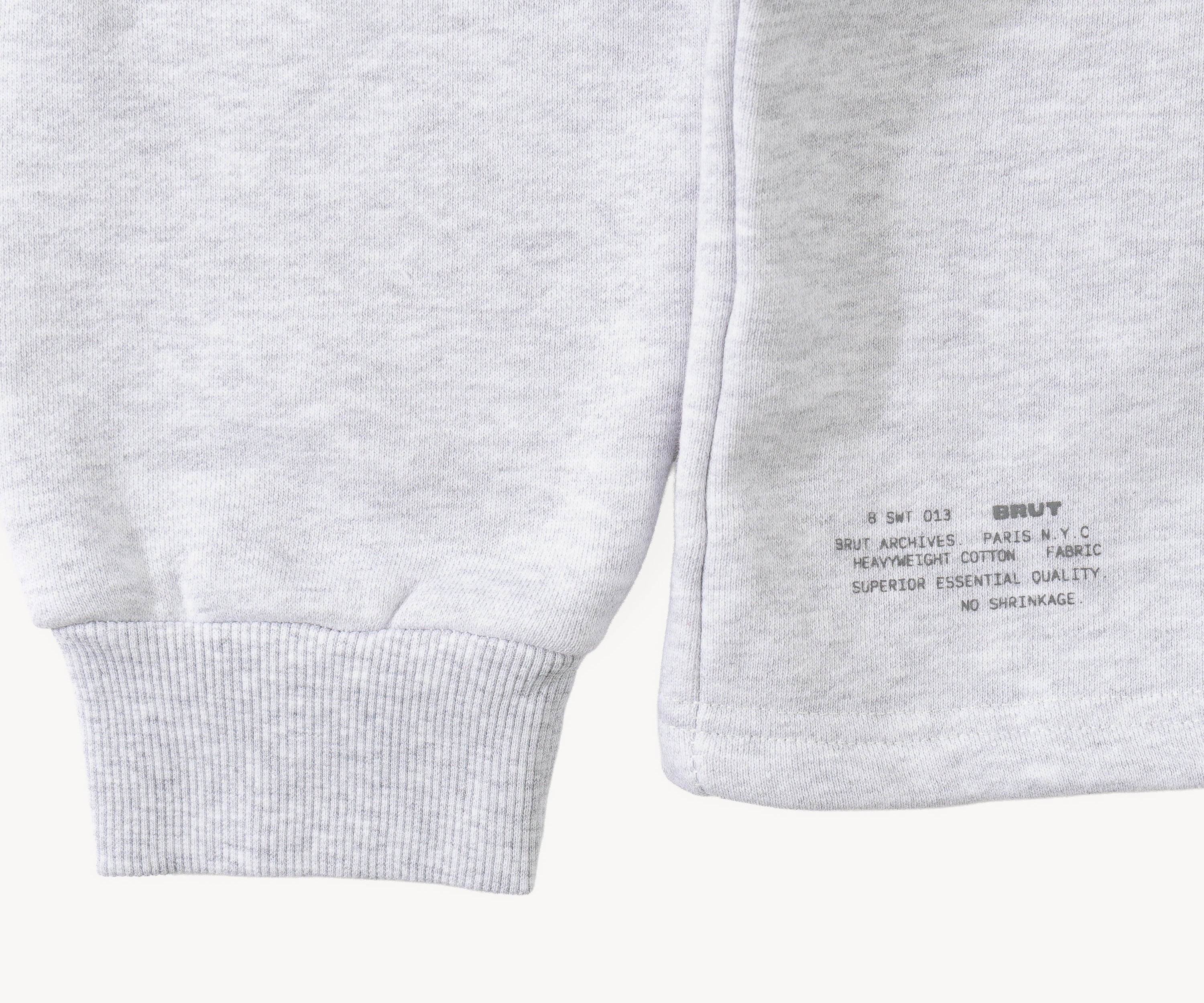 THE ZIPPED POLO Sweats X-SMALL / GRIS CHINÉ - BRUT Clothing
