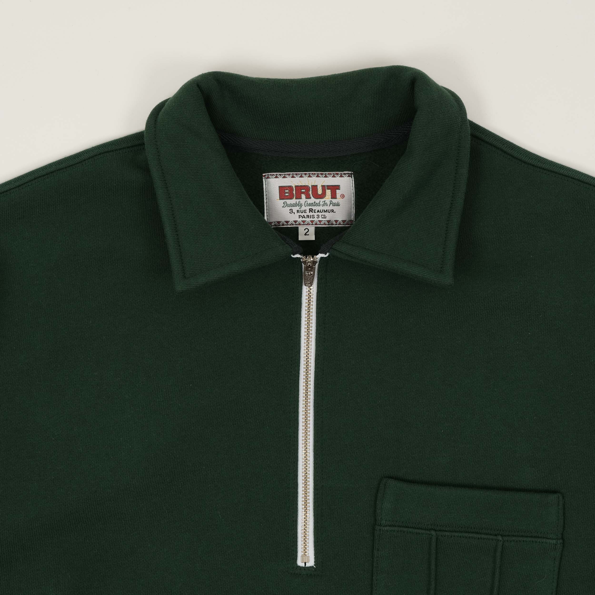 QUARTER ZIPPER - GREEN - BRUT Clothing